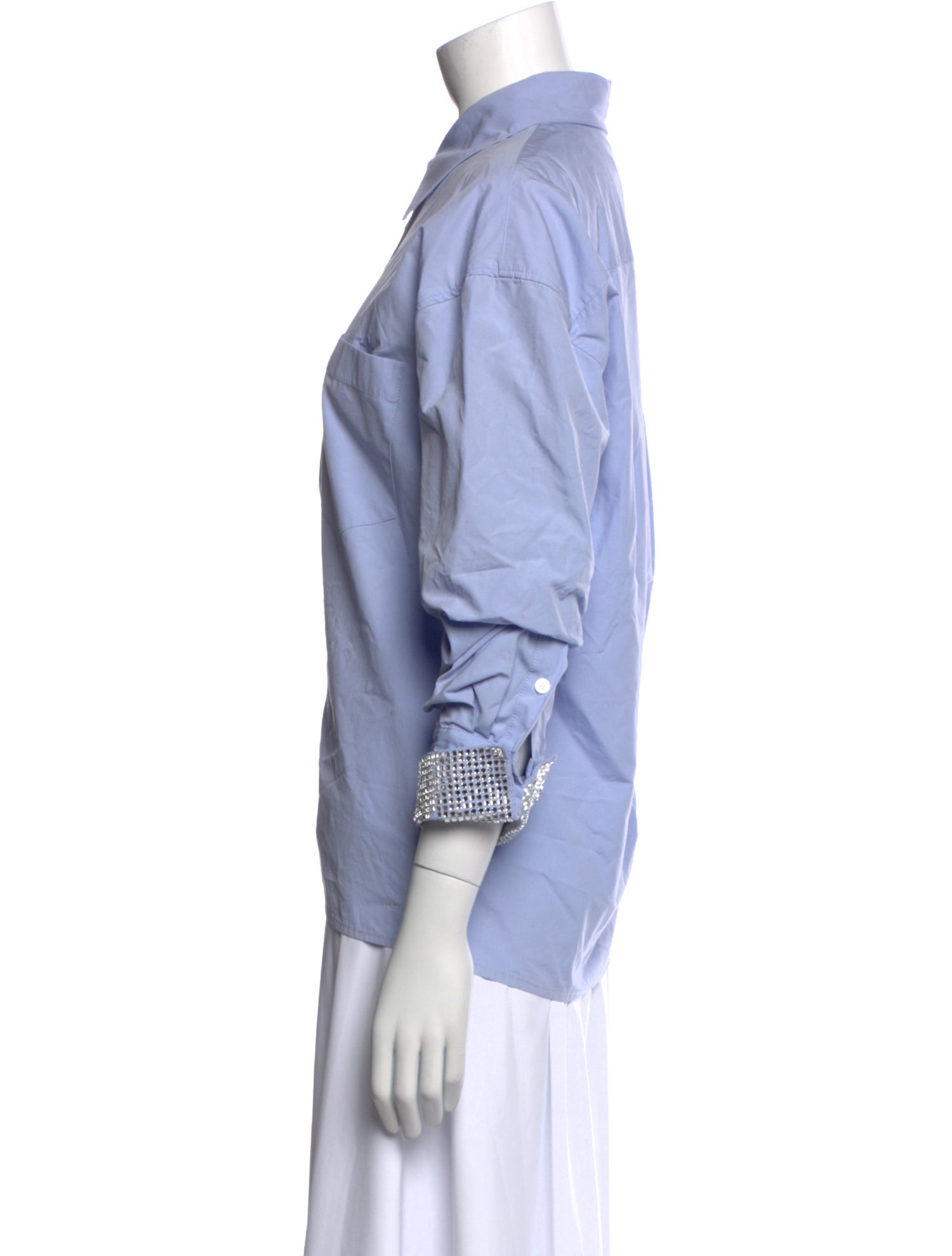 Alexander Wang Three-Quarter Sleeve Button-Up Top