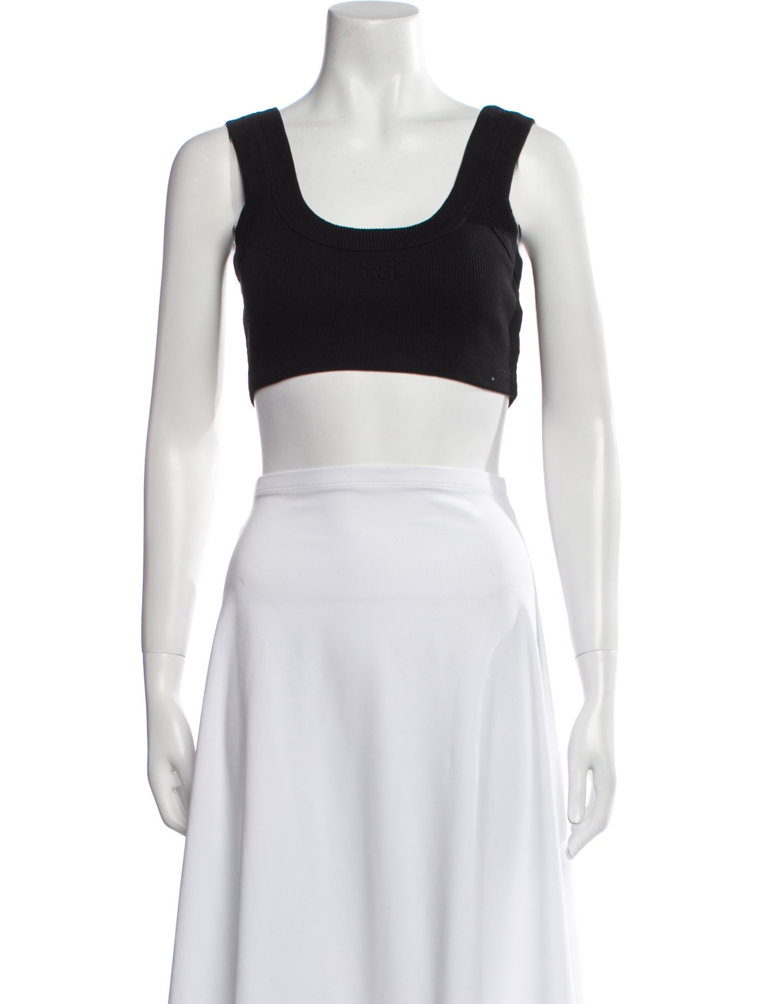 Alexanderwang.T Scoop Neck Sleeveless Crop Top