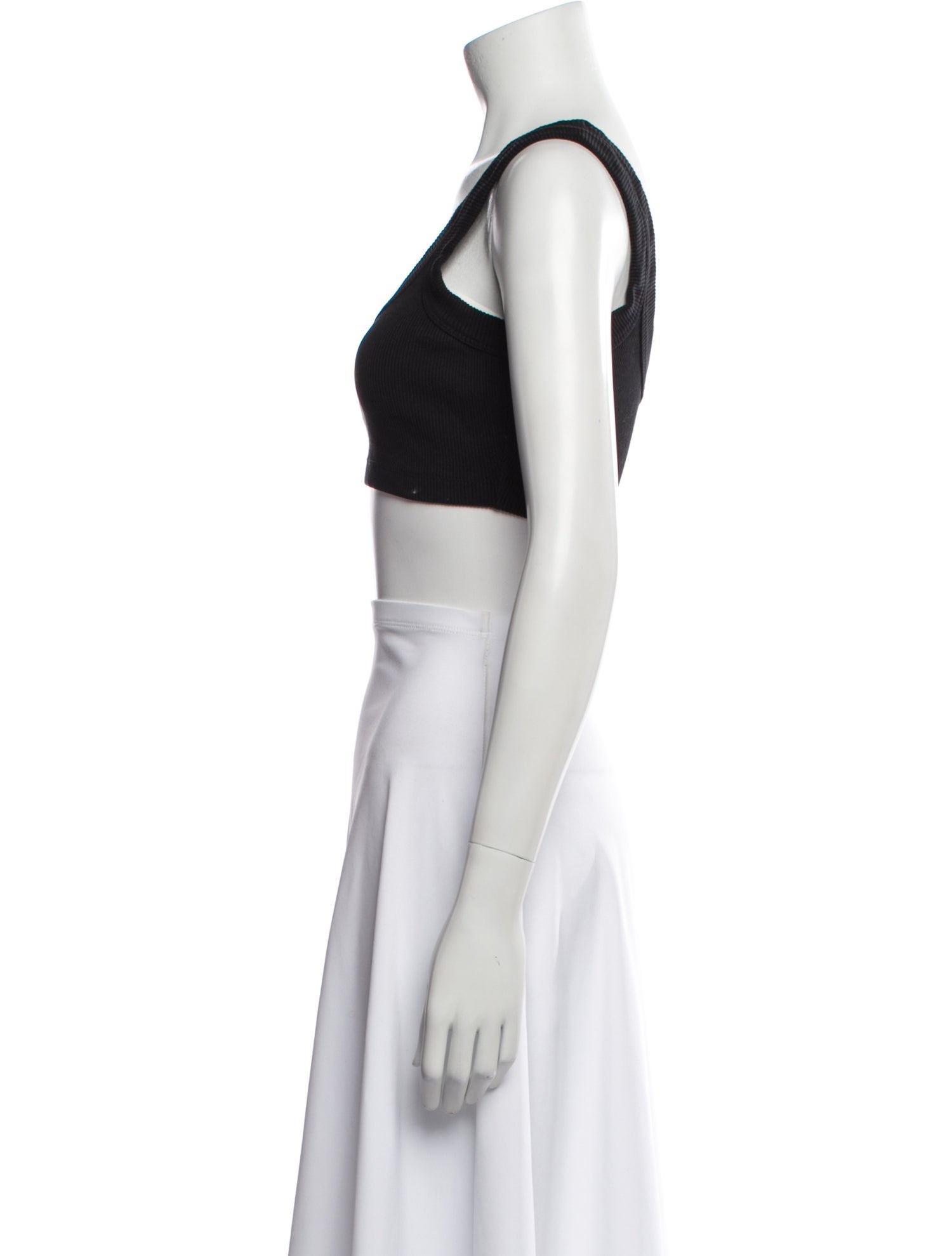 Alexanderwang.T Scoop Neck Sleeveless Crop Top