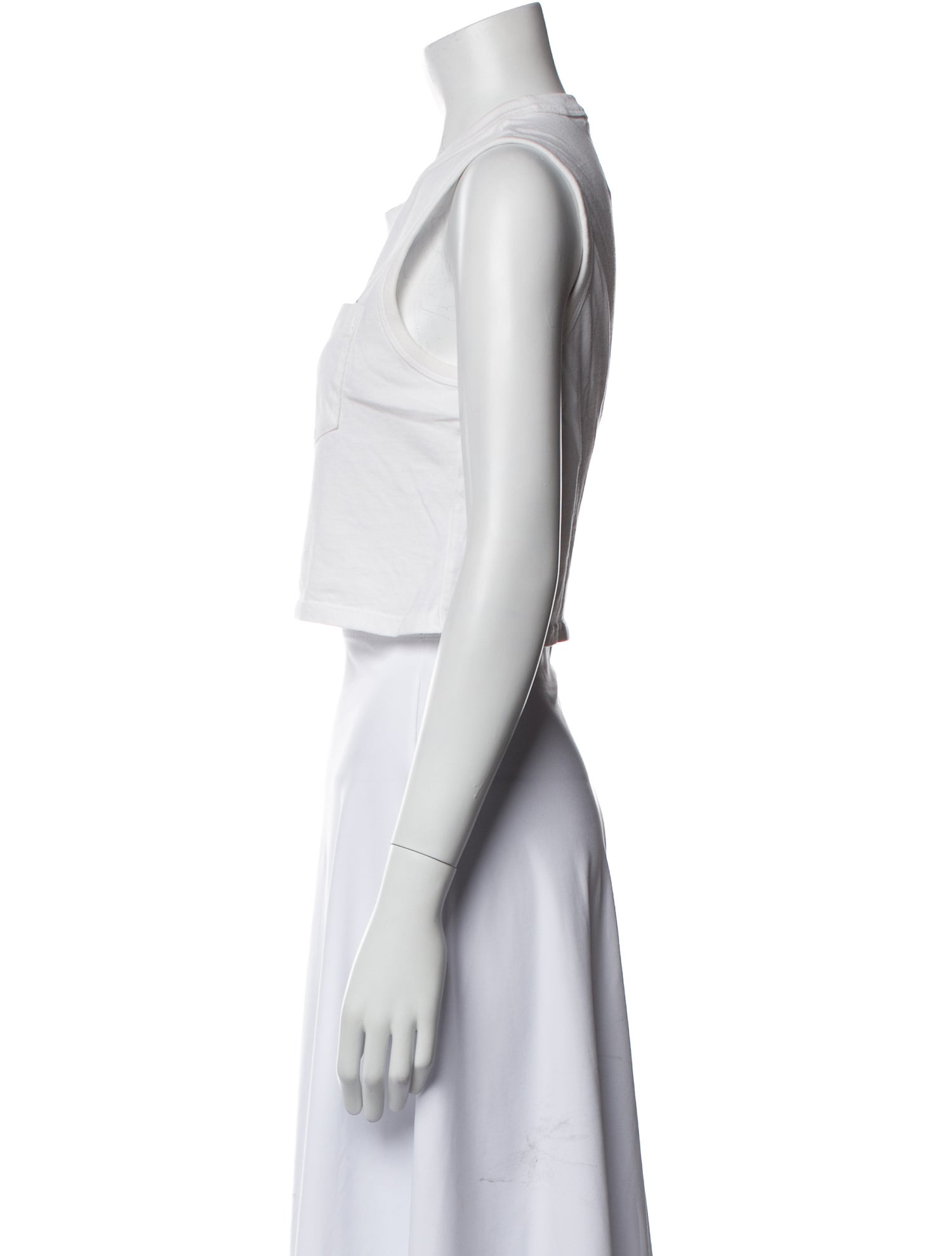 Alexanderwang.T Crew Neck Sleeveless Crop Top