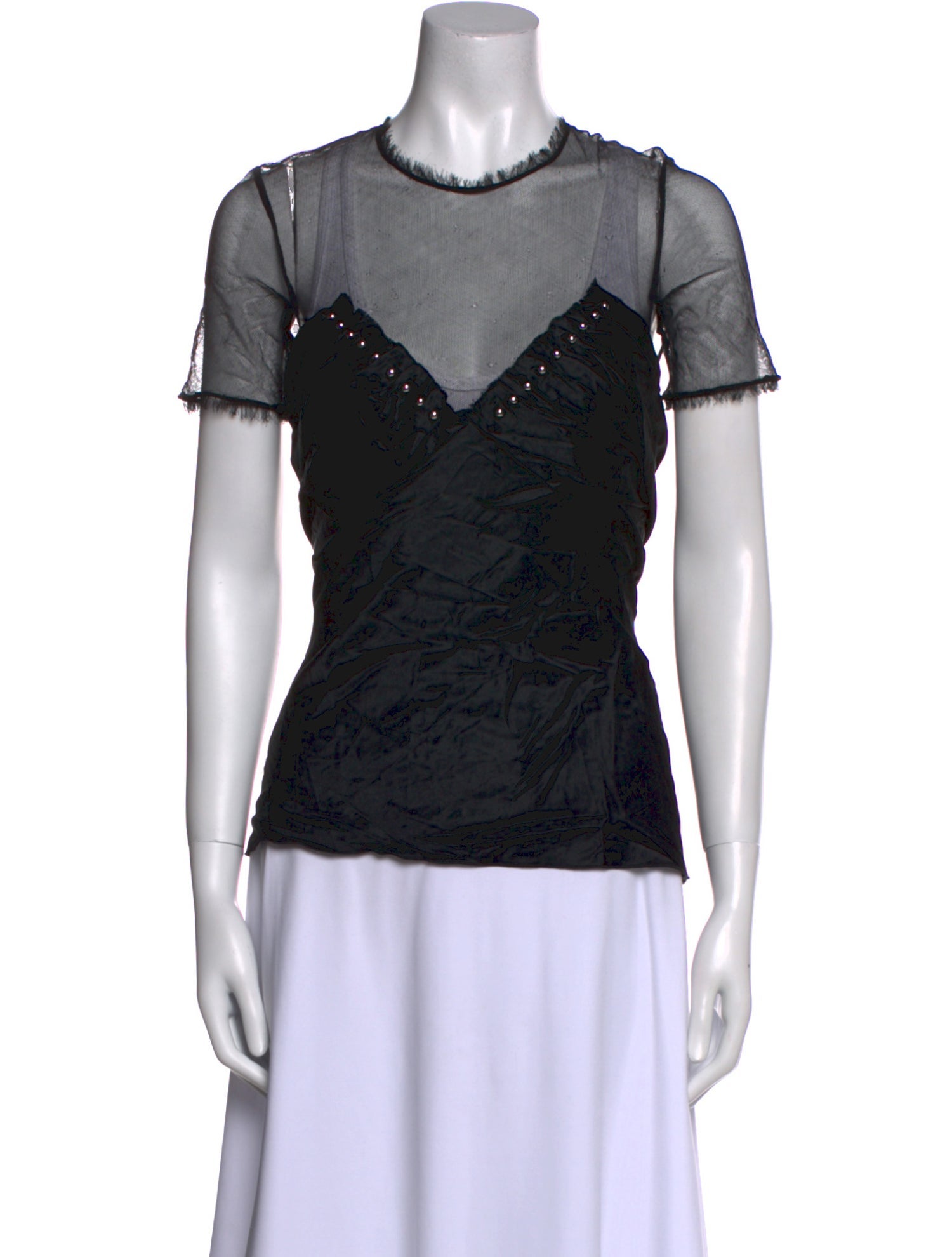 Alexander Wang Crew Neck Short Sleeve Top