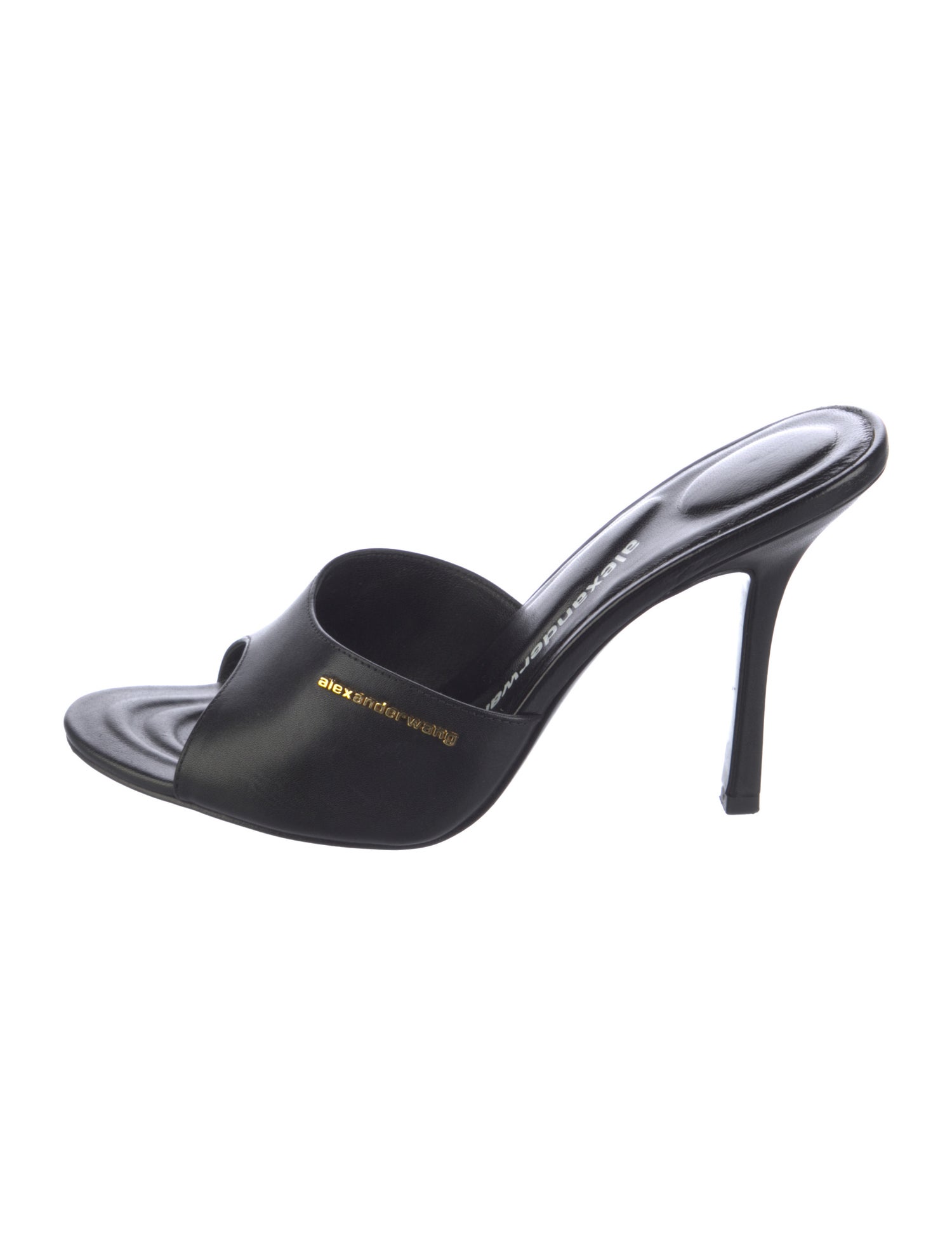 Alexander Wang Leather Polka Dot Print Slides