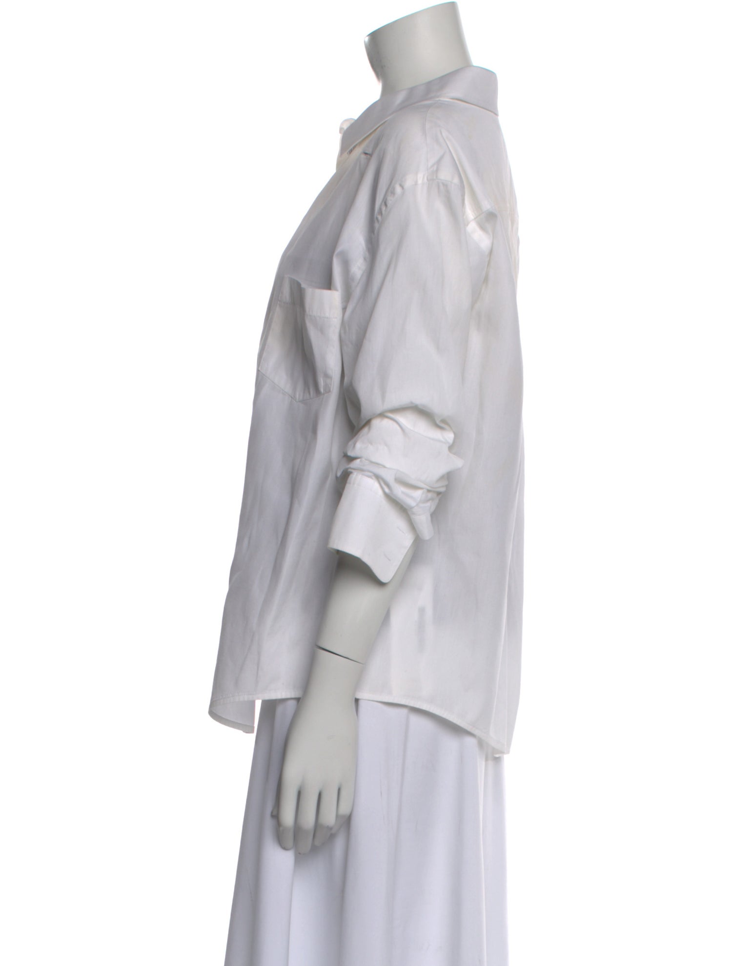 Alexander Wang Three-Quarter Sleeve Button-Up Top