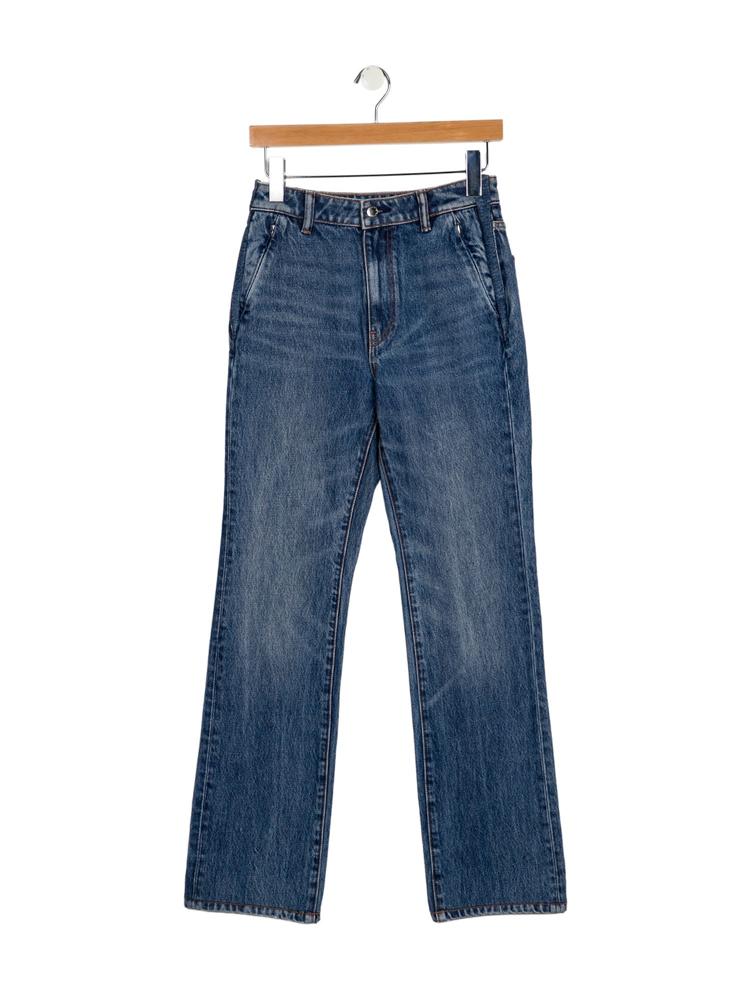 Alexander Wang Mid-Rise Straight Leg Jeans