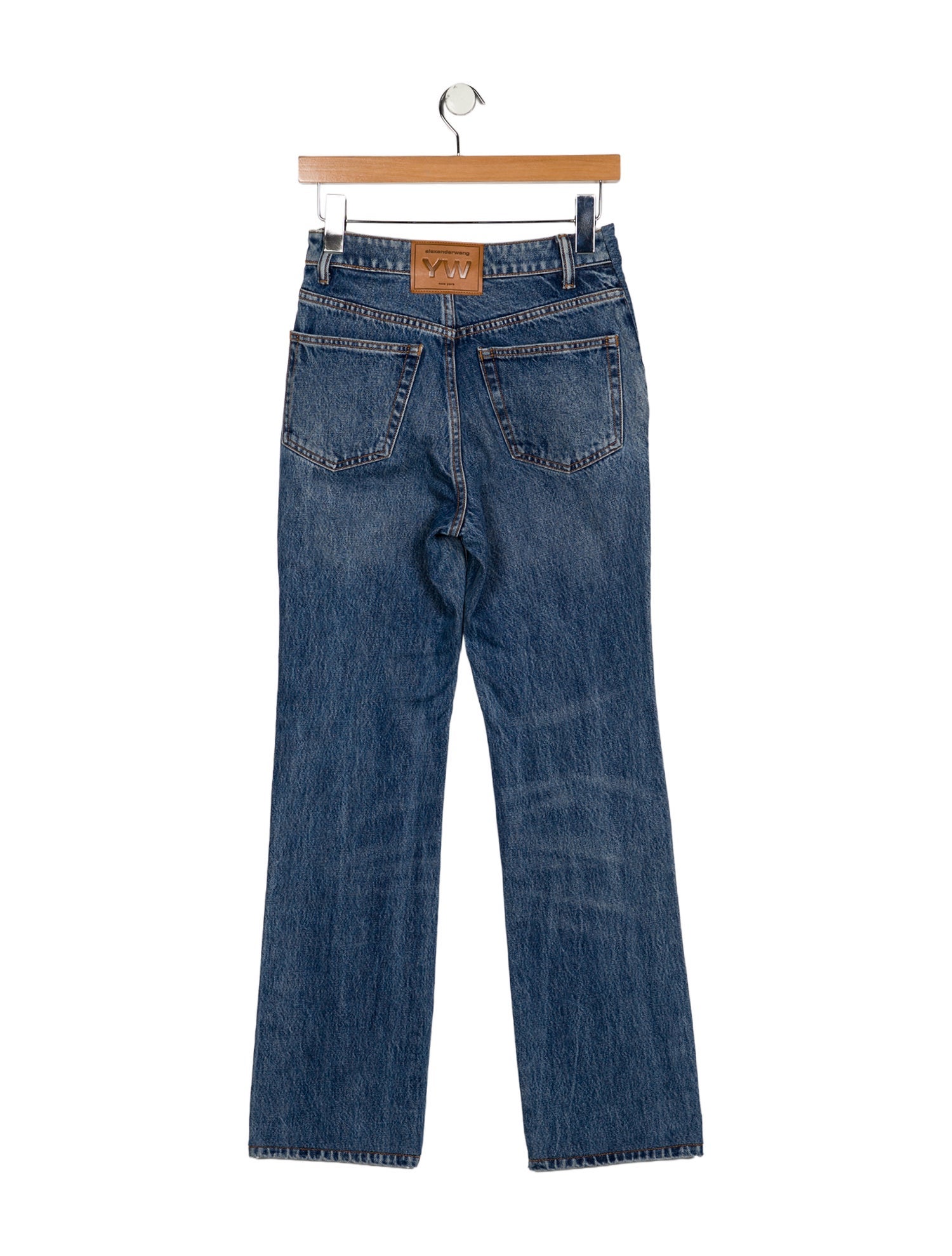 Alexander Wang Mid-Rise Straight Leg Jeans