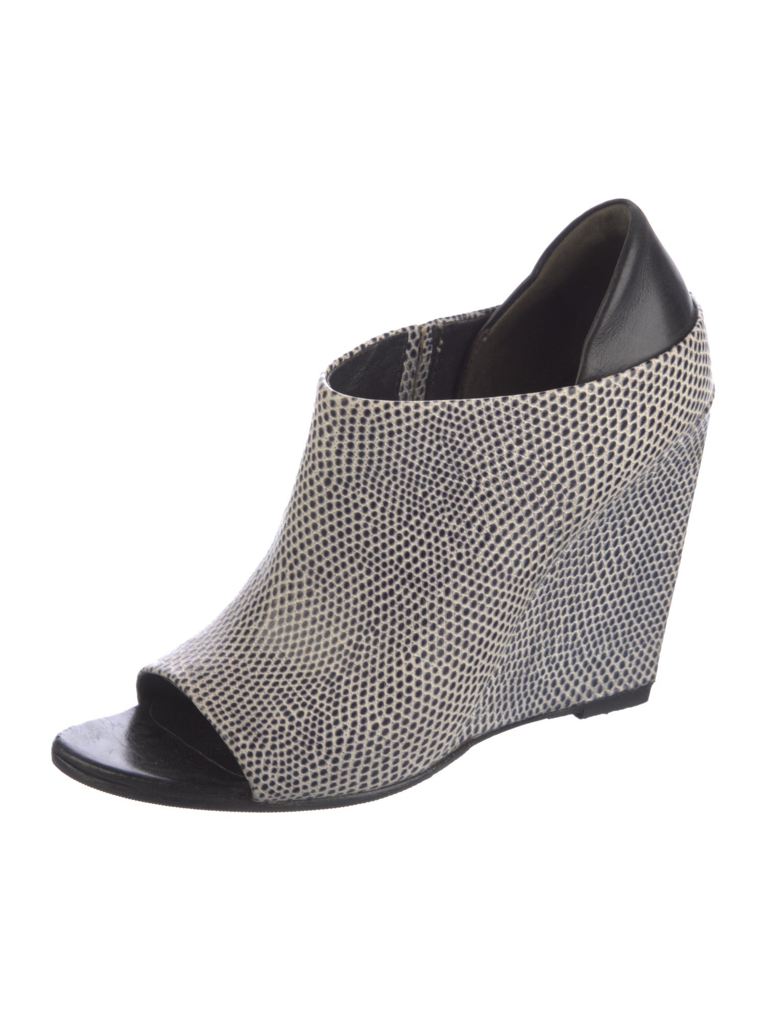 Alexander Wang Embossed Leather Animal Print Sandals