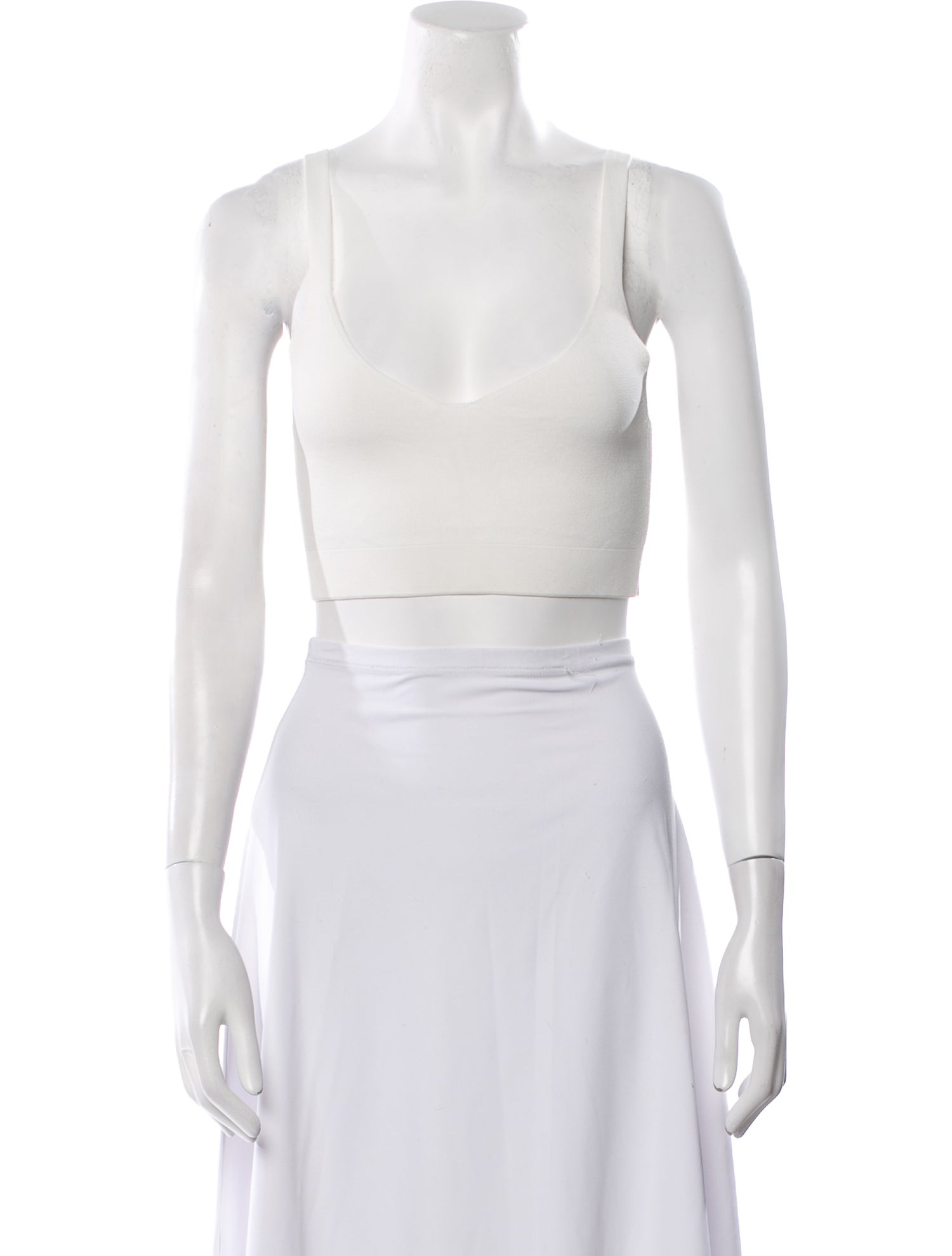 Alexander Wang Square Neckline Sleeveless Crop Top