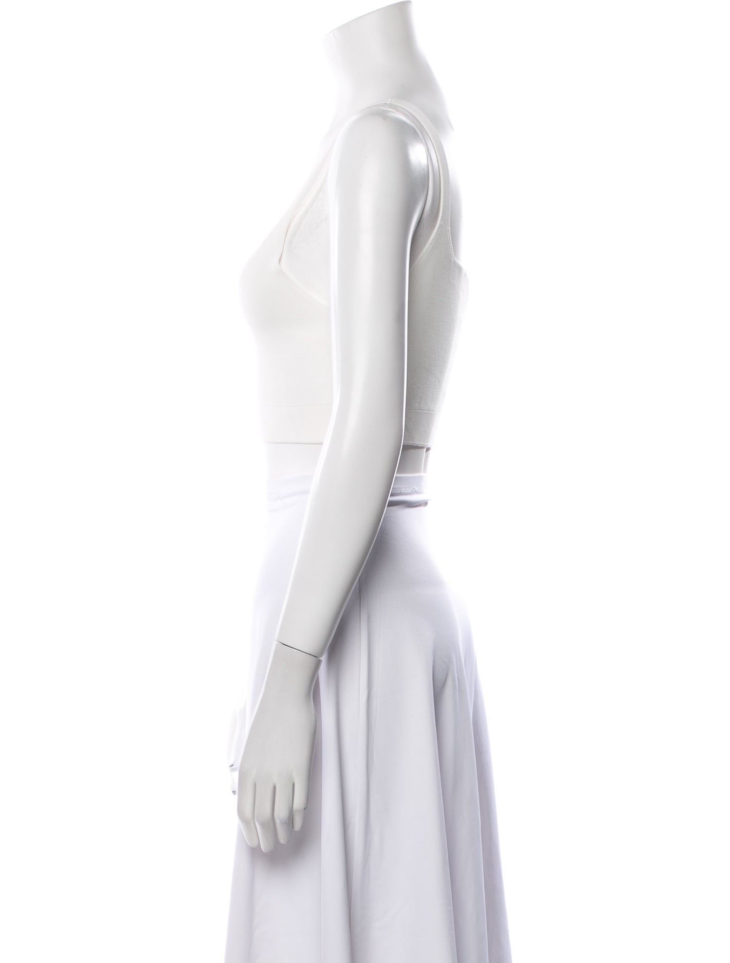 Alexander Wang Square Neckline Sleeveless Crop Top