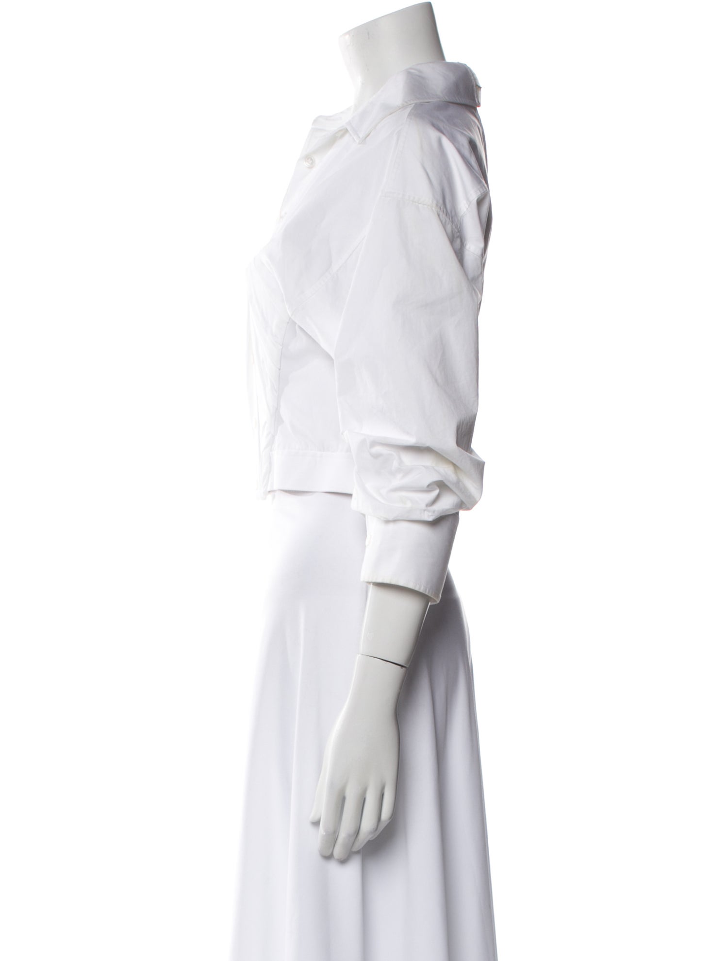 Alexander Wang Three-Quarter Sleeve Crop Top