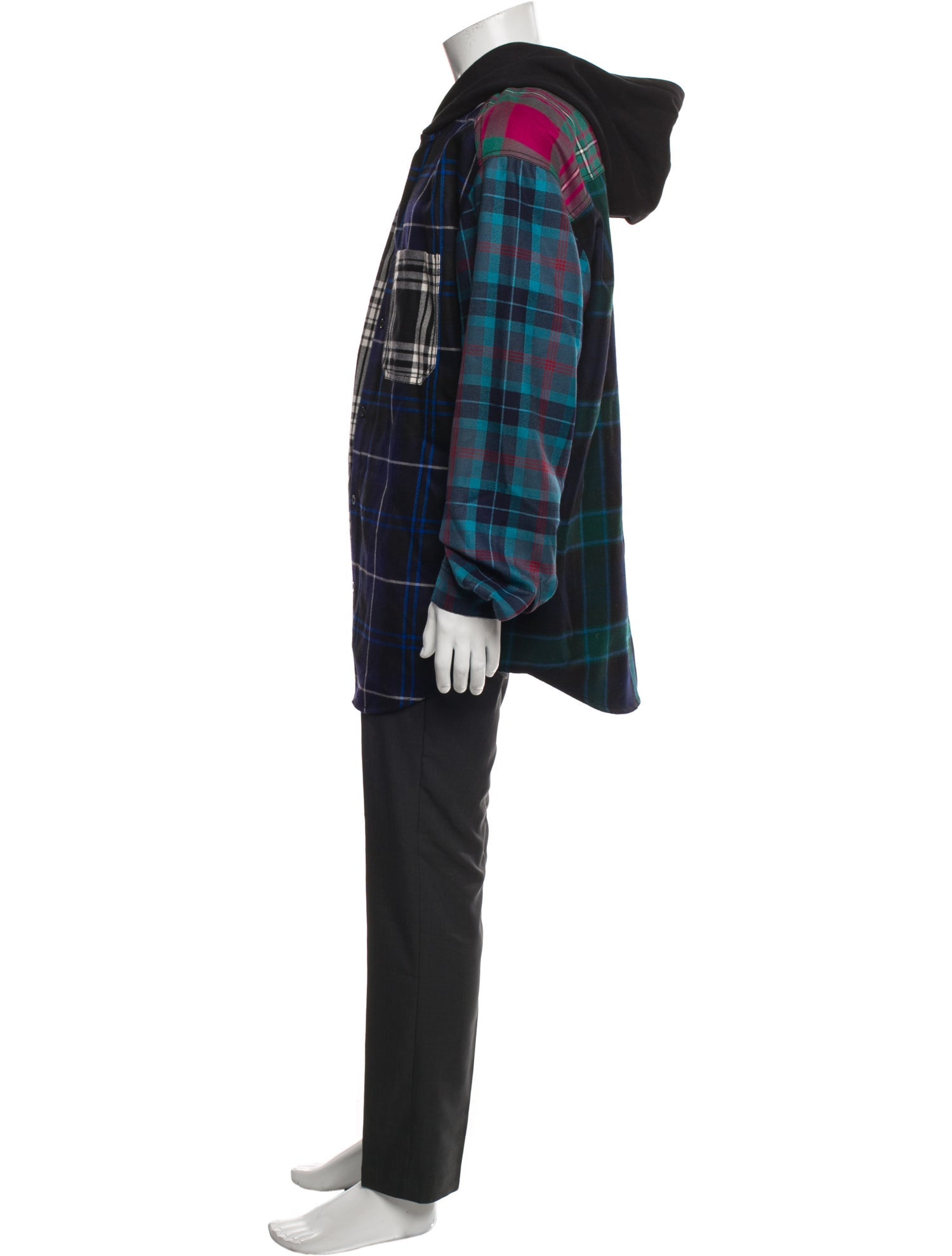 Alexander Wang Wool Plaid Print Parka