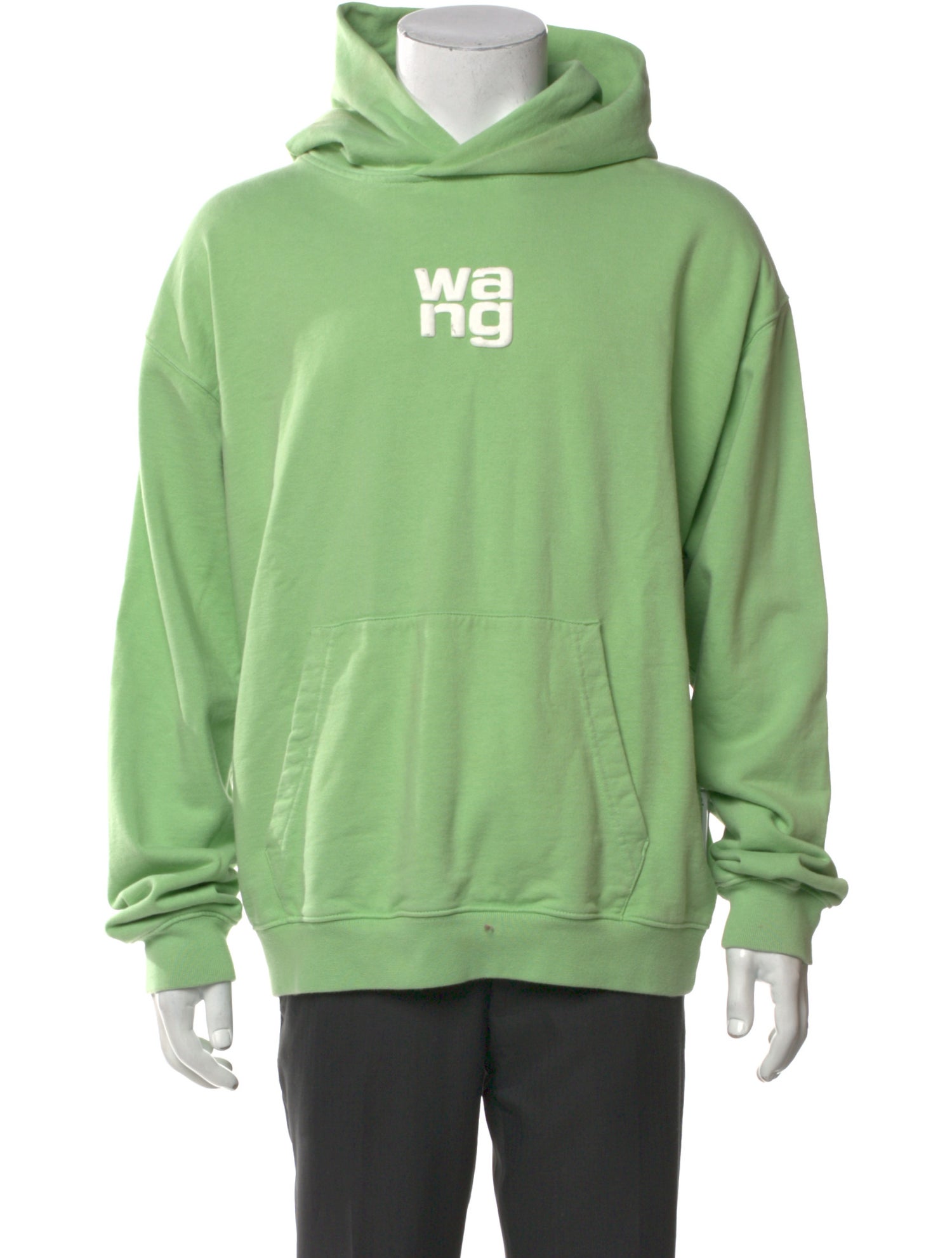 Alexander Wang Garment Dyed Logo Popover Graphic Print Hoodie