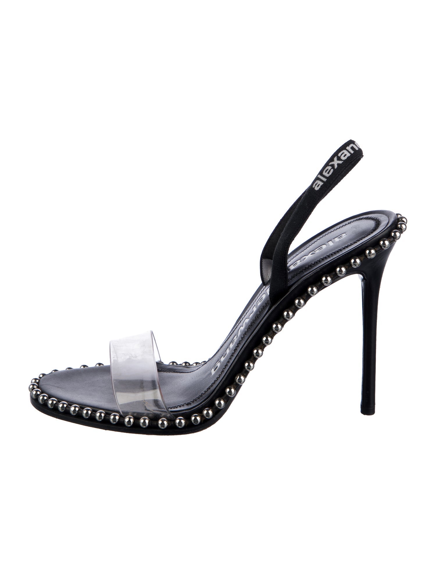 Alexander Wang Leather Studded Accents Slingback Sandals