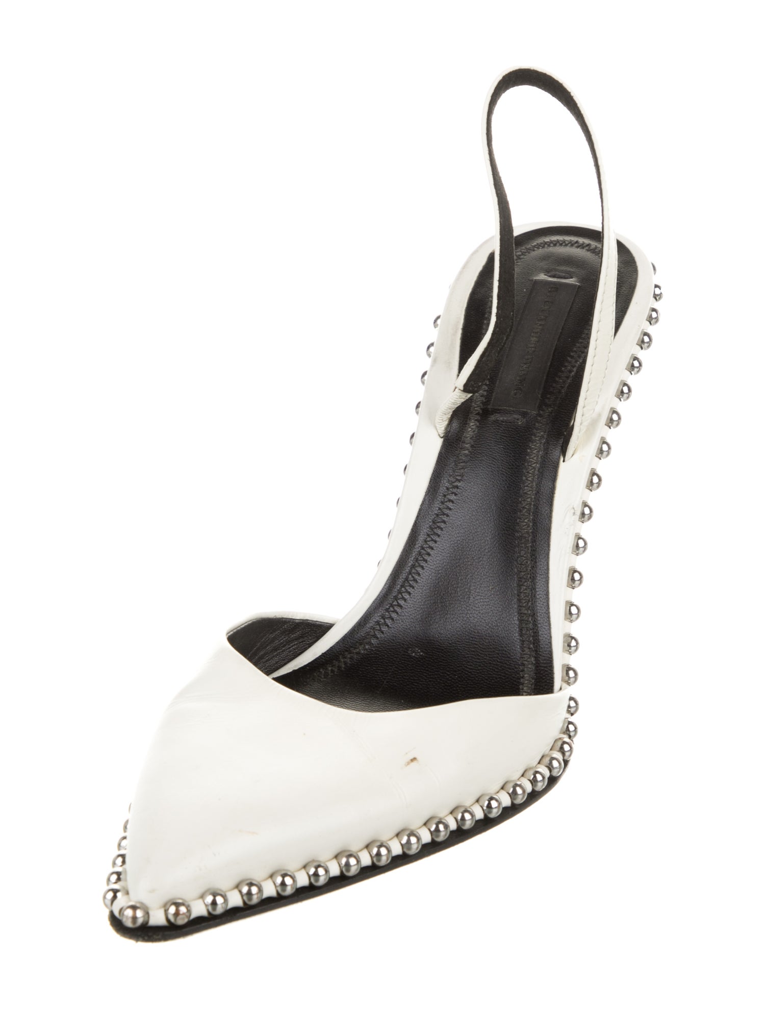 Alexander Wang Leather Studded Accents Slingback Pumps