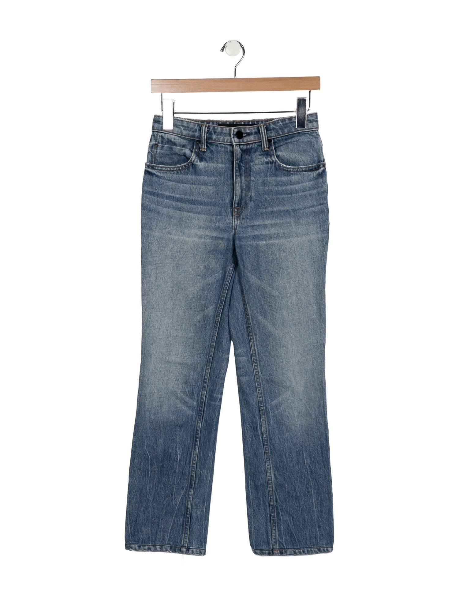 Alexander Wang Mid-Rise Straight Leg Jeans
