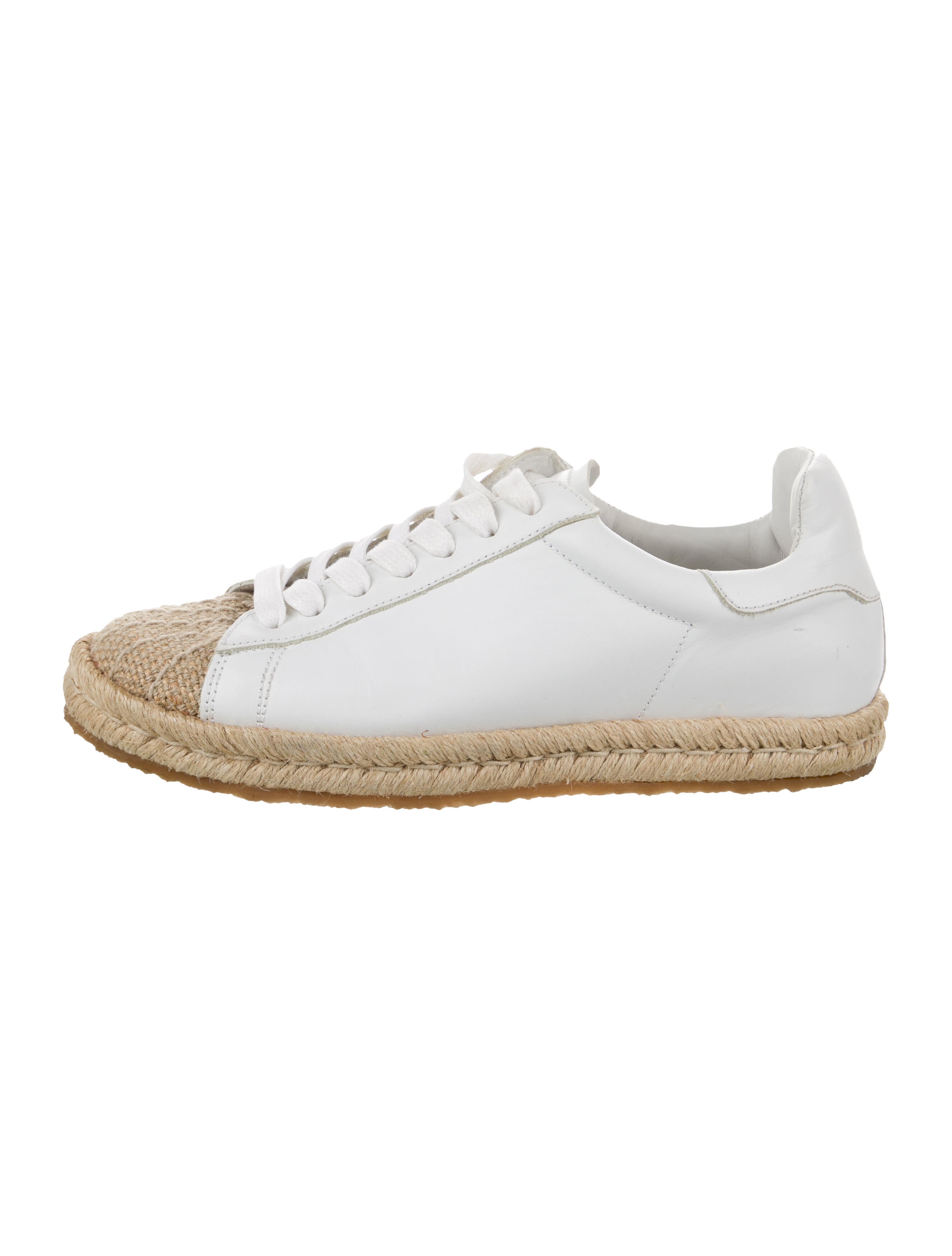 Alexander Wang Leather Colorblock Pattern Espadrille Sneakers