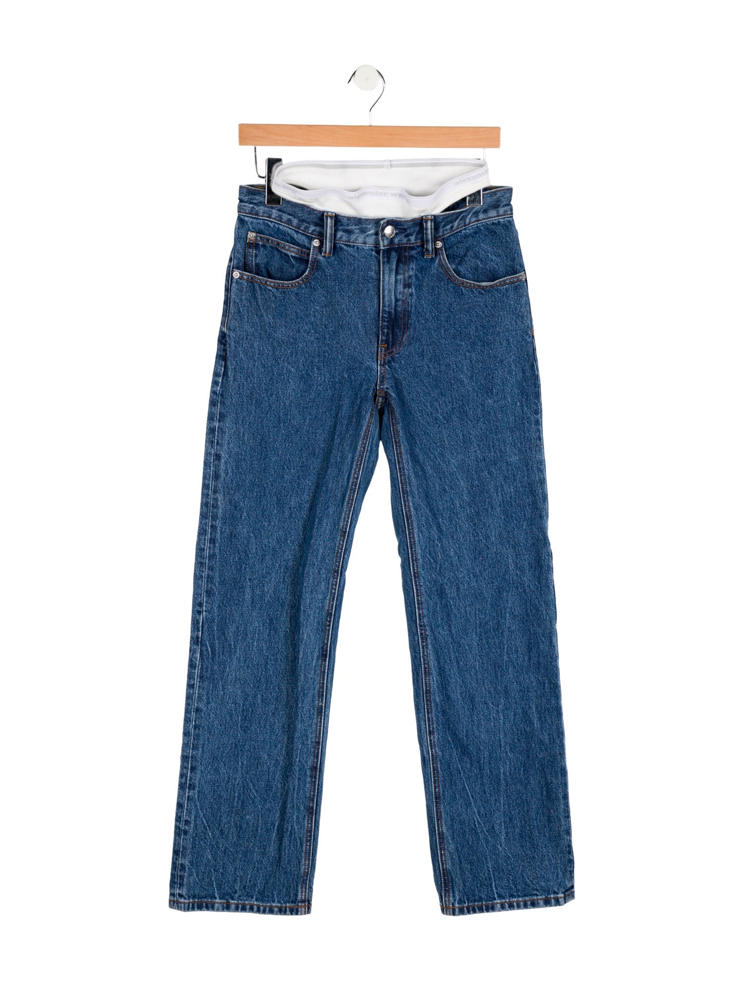 Alexander Wang Mid-Rise Straight Leg Jeans