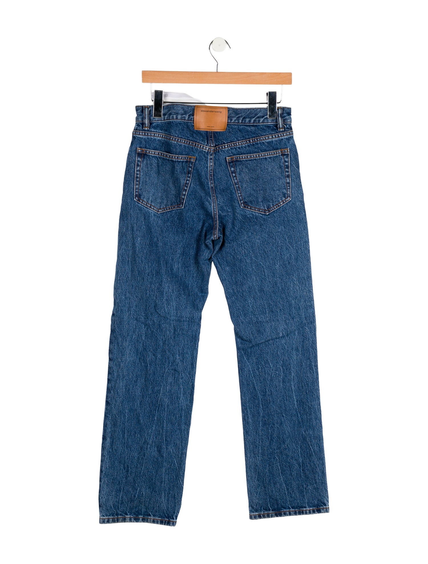 Alexander Wang Mid-Rise Straight Leg Jeans
