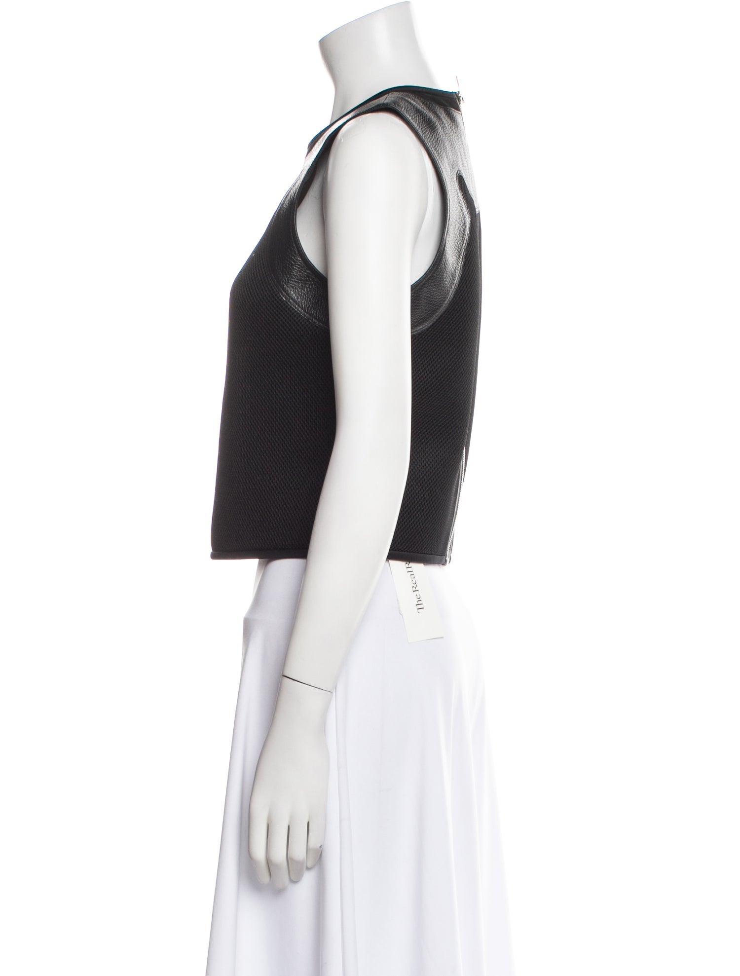 Alexander Wang Crew Neck Sleeveless Crop Top