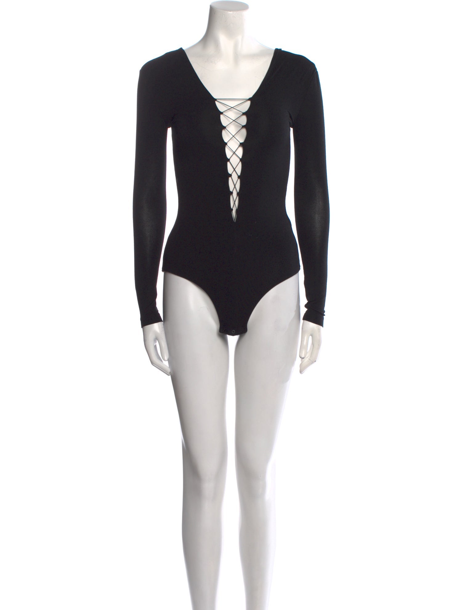 Alexander Wang V-Neck Long Sleeve Bodysuit