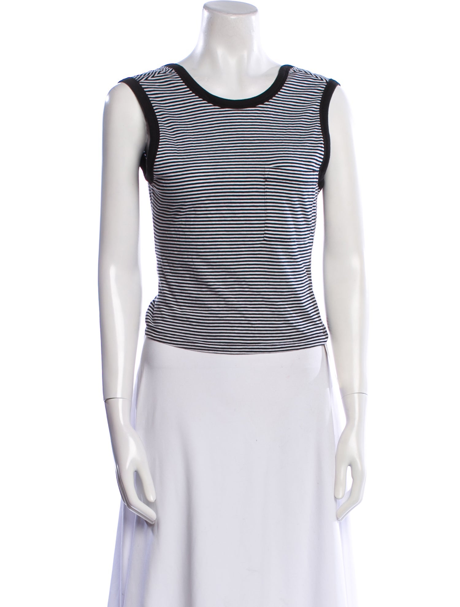 Alexander Wang Striped Scoop Neck Crop Top w/ Tags
