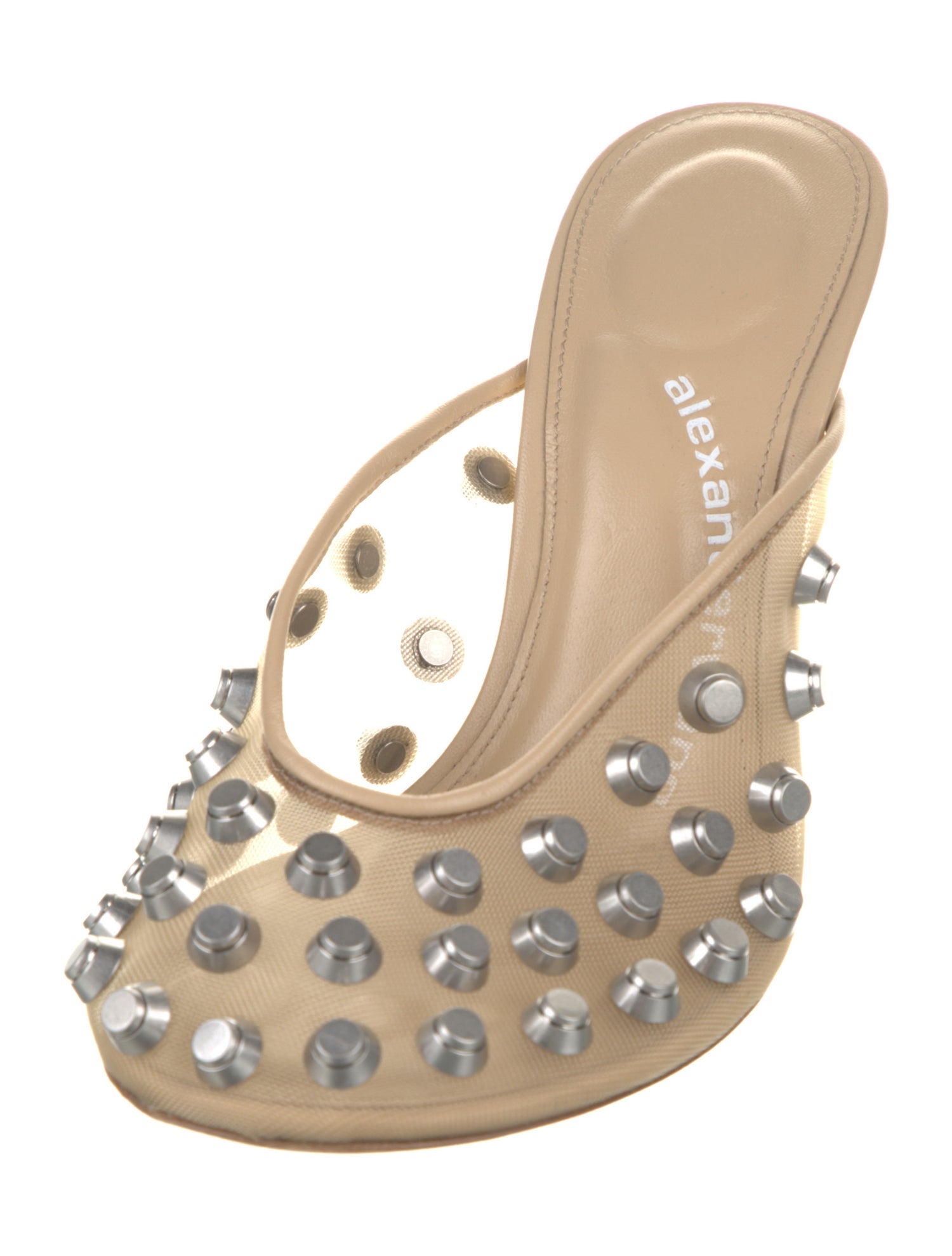 Alexander Wang Leather Studded Accents Mules