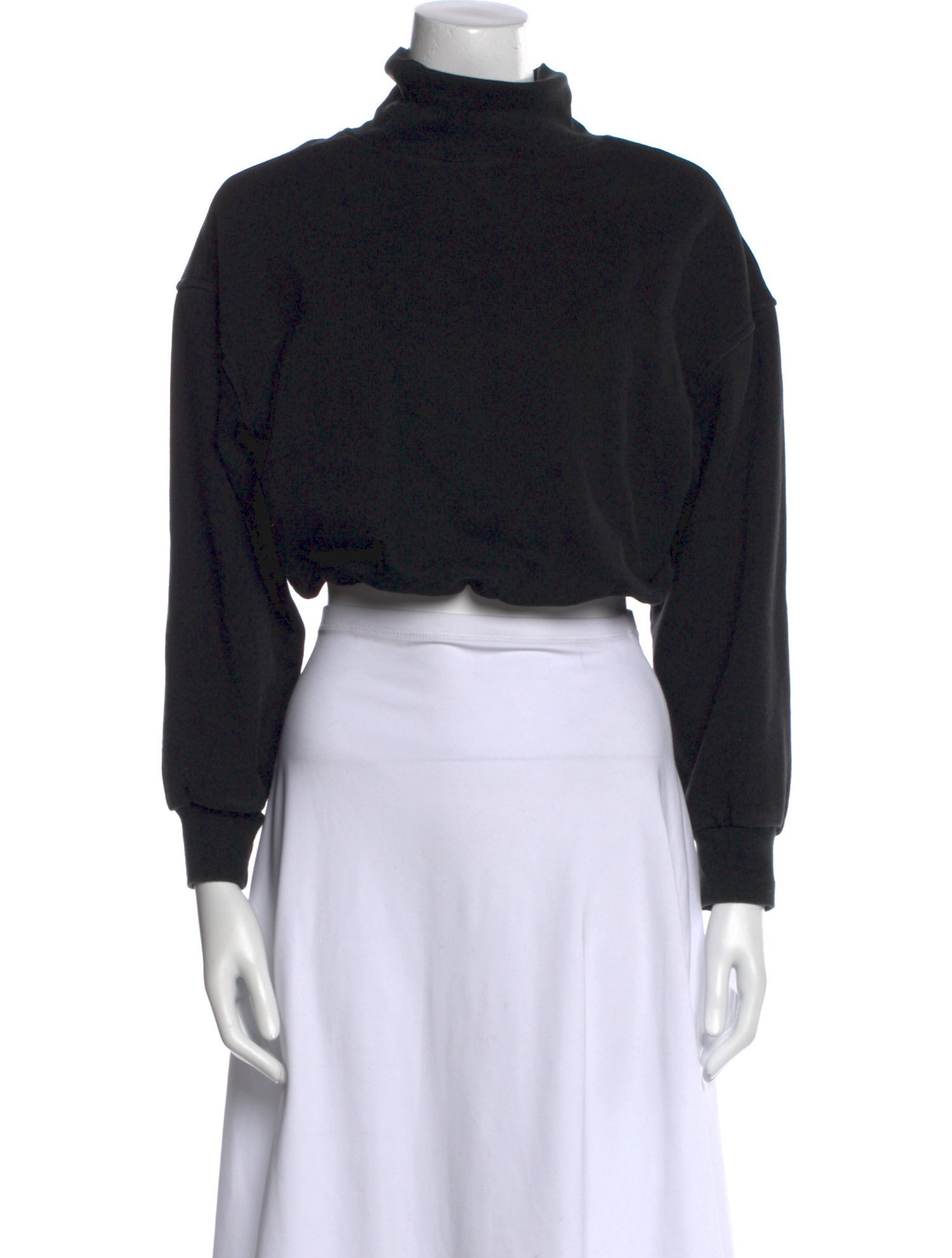 Alexander Wang Turtleneck Long Sleeve Crop Top