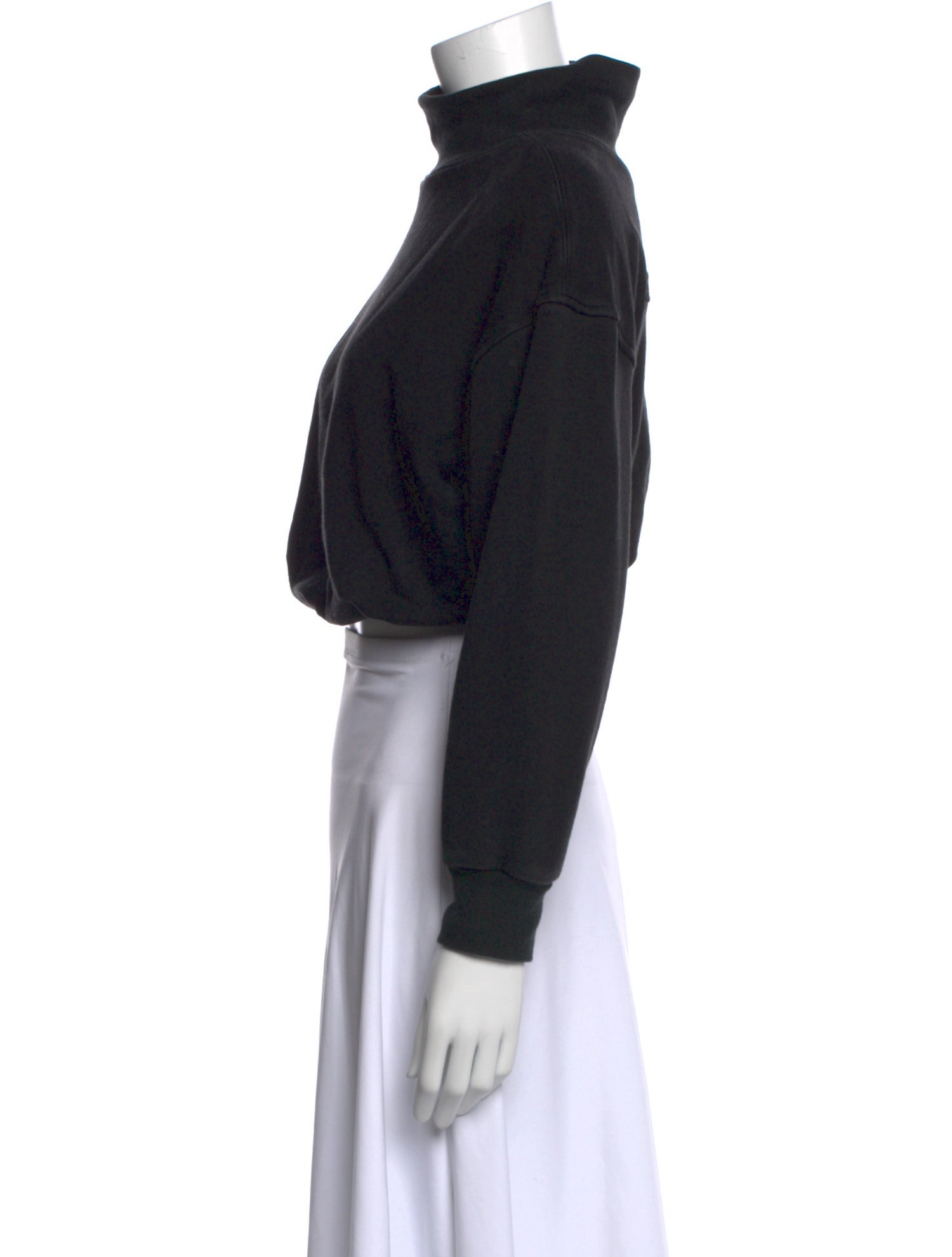 Alexander Wang Turtleneck Long Sleeve Crop Top