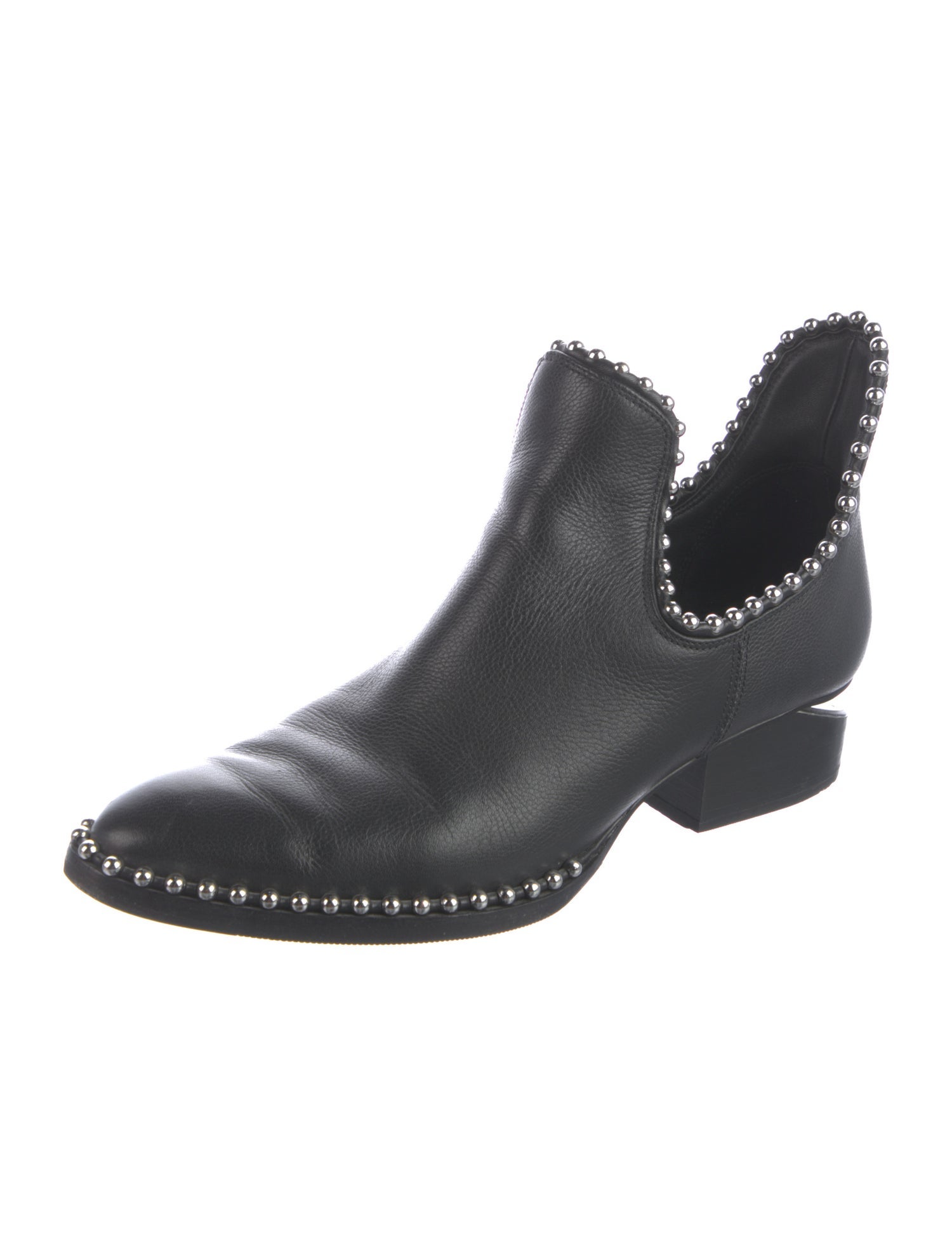 Alexander Wang Leather Studded Accents Boots