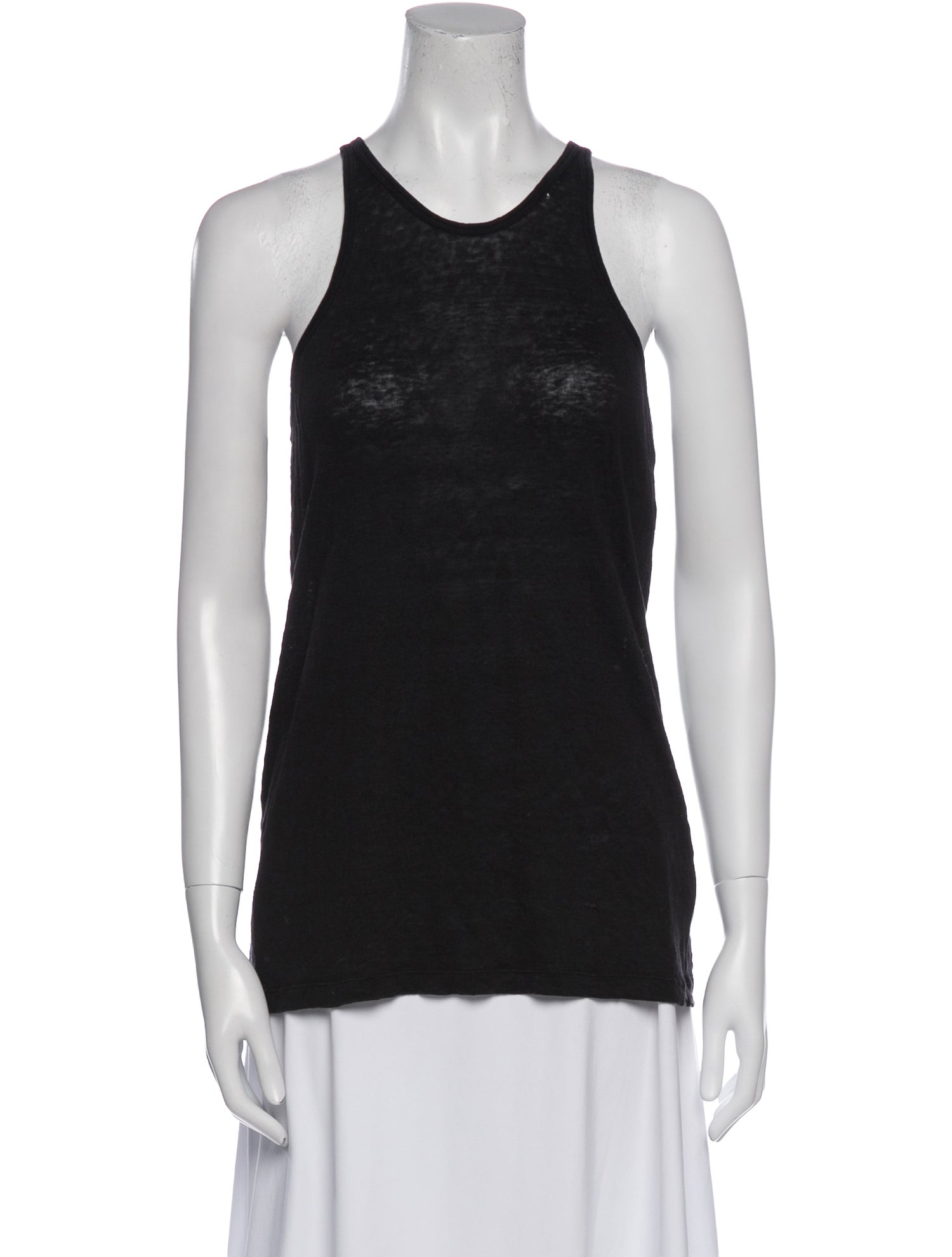 Alexander Wang Linen Scoop Neck Top