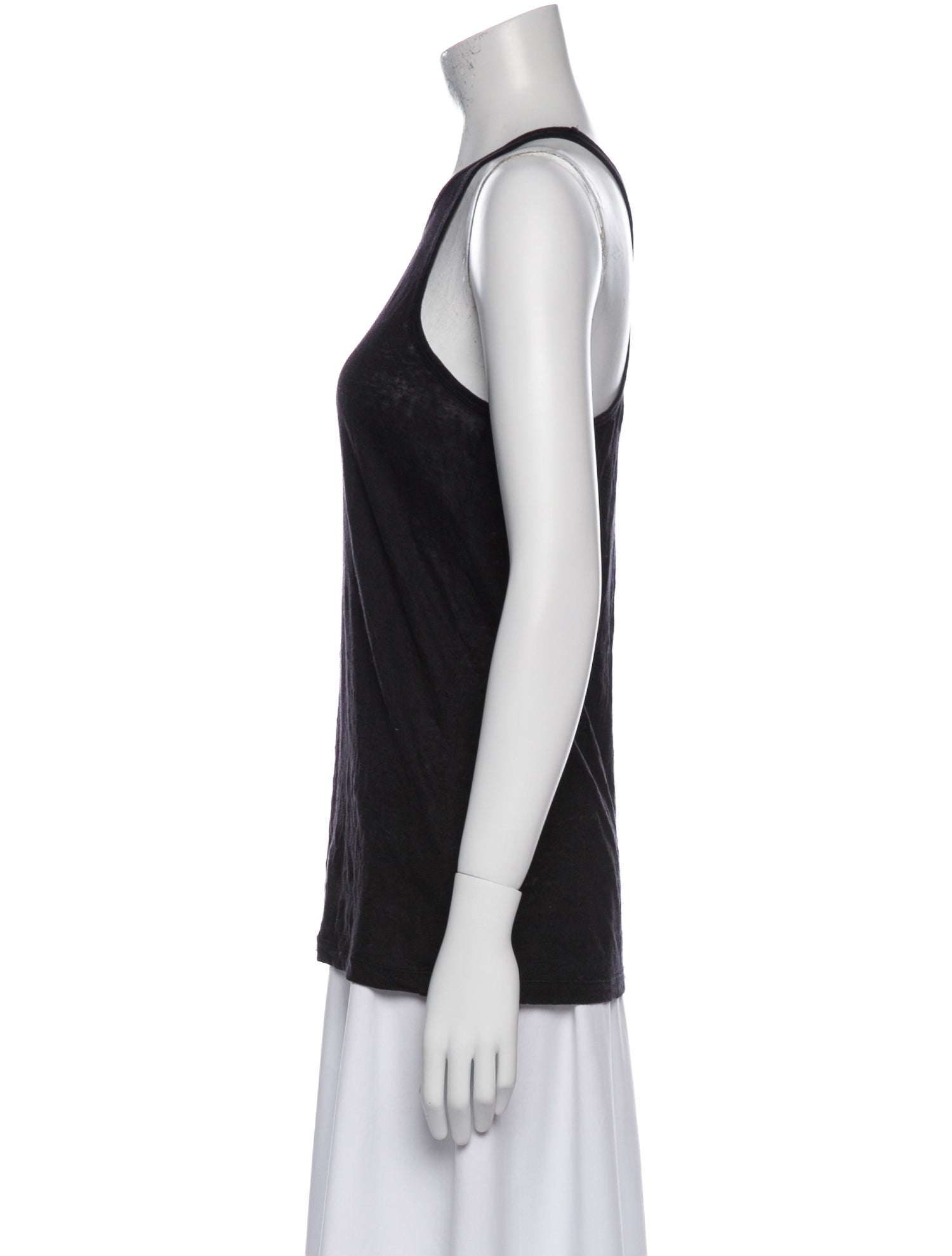 Alexander Wang Linen Scoop Neck Top