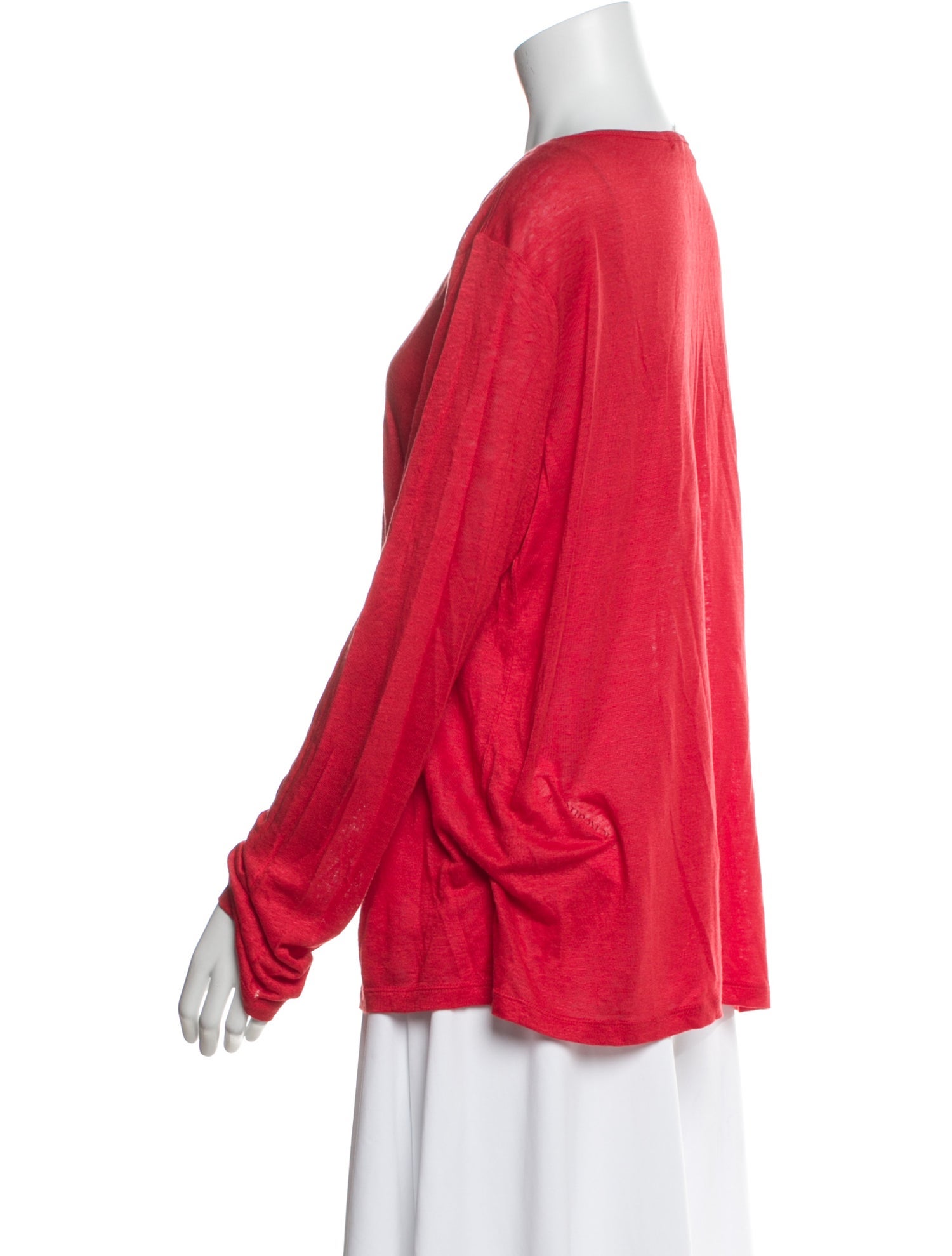 Alexander Wang Linen Scoop Neck T-Shirt