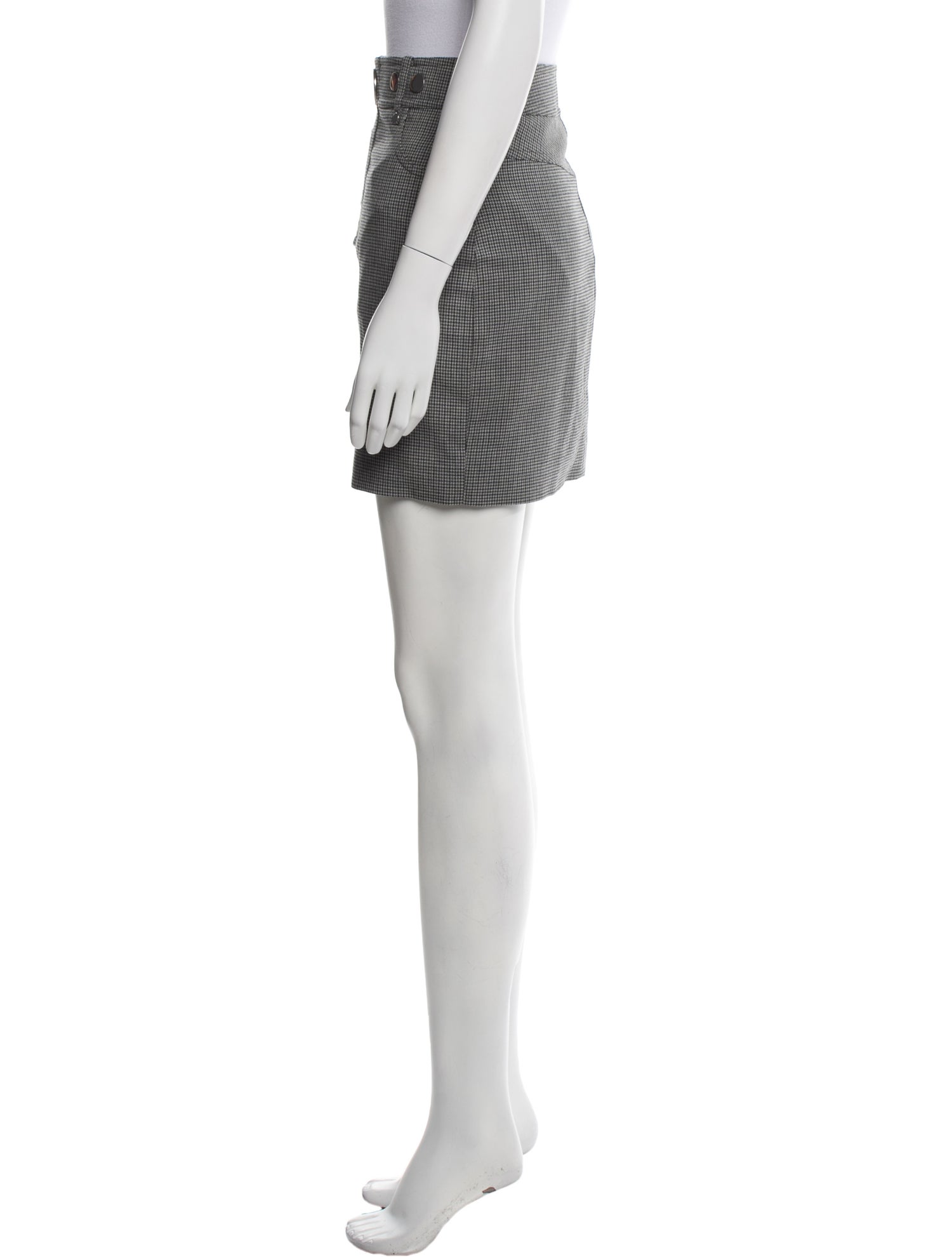 Alexander Wang Plaid Print Mini Skirt