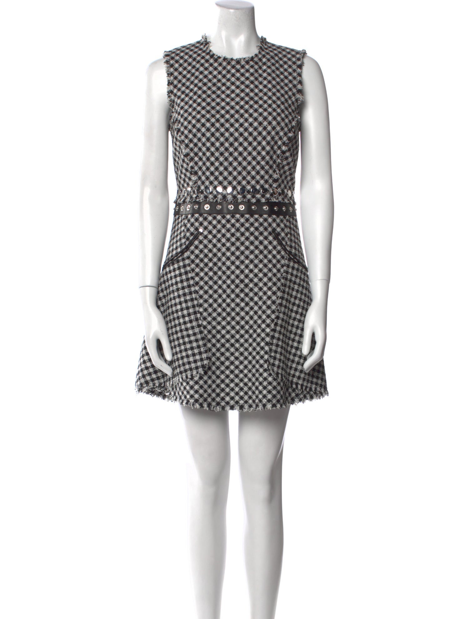 Alexander Wang Plaid Print Mini Dress