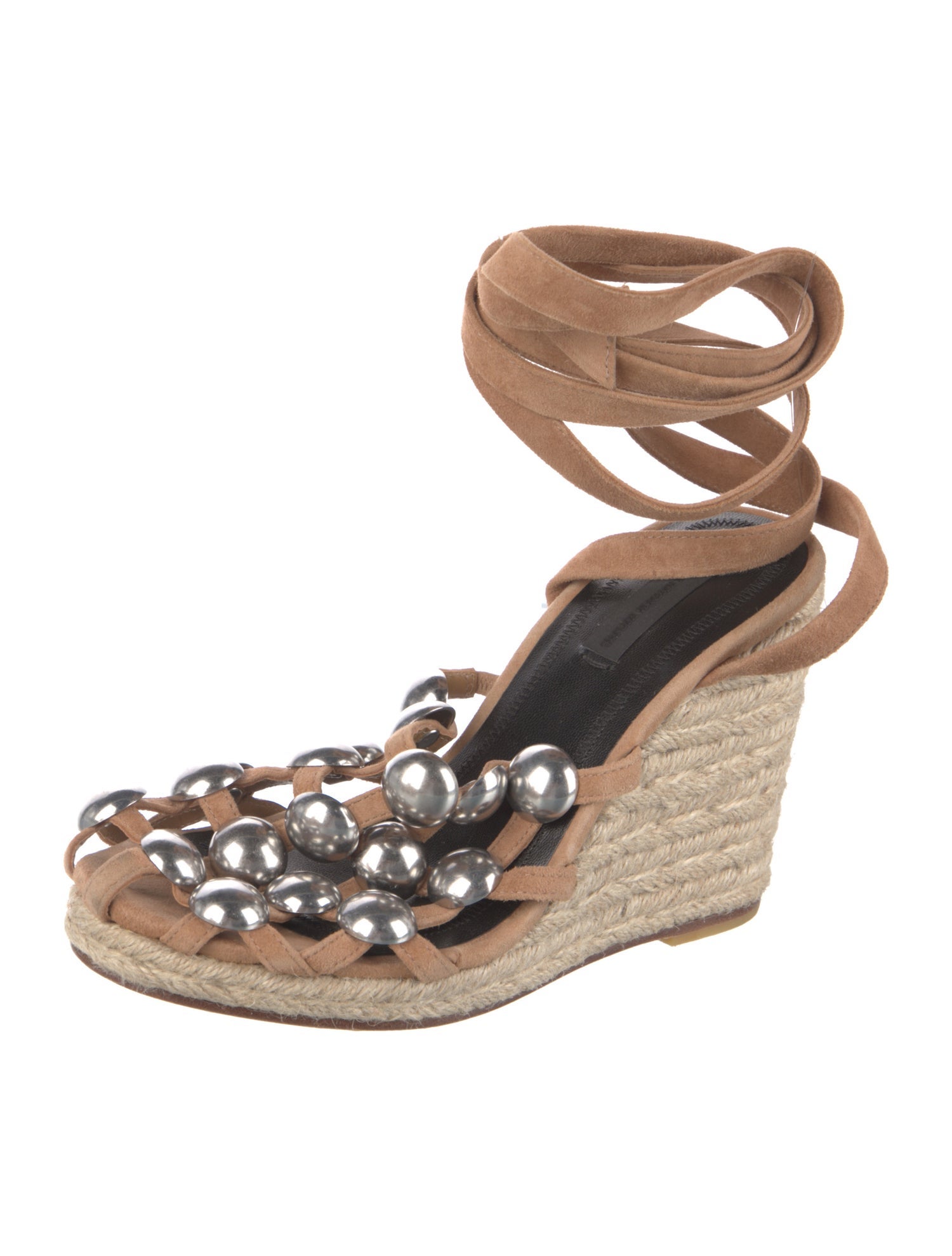 Alexander Wang Suede Studded Accents Espadrilles