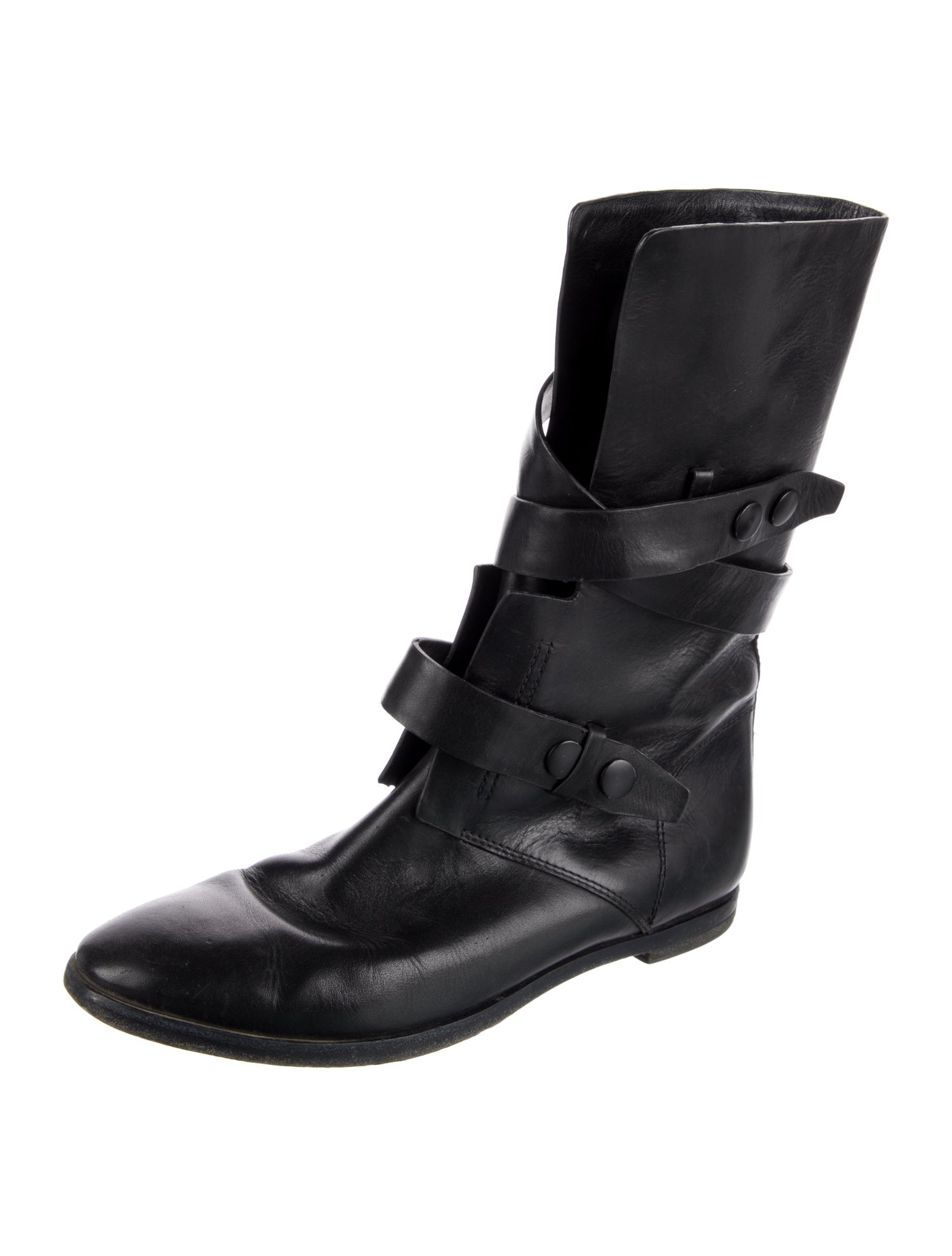 Alexander Wang Leather Moto Boots