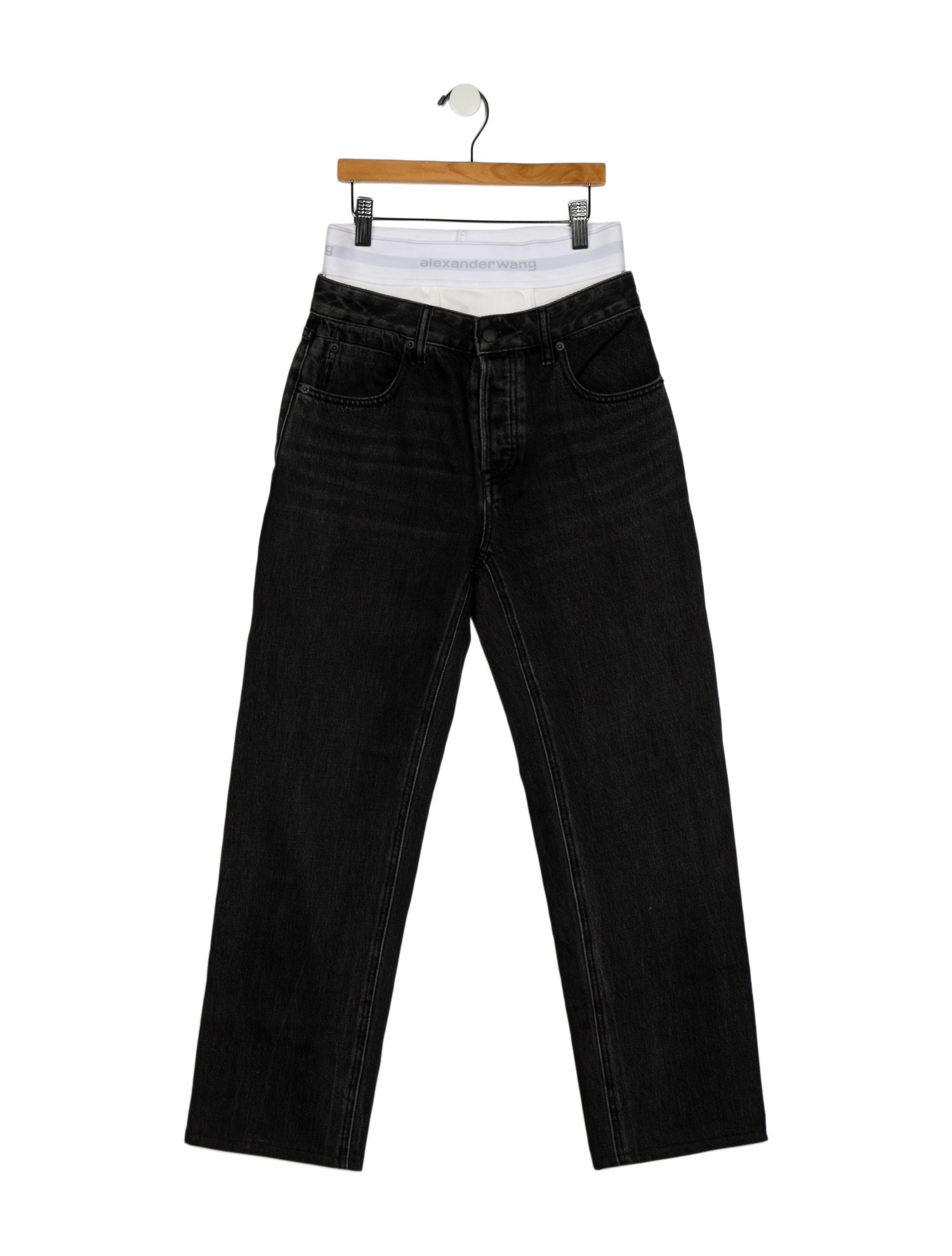 Alexander Wang Mid-Rise Straight Leg Jeans