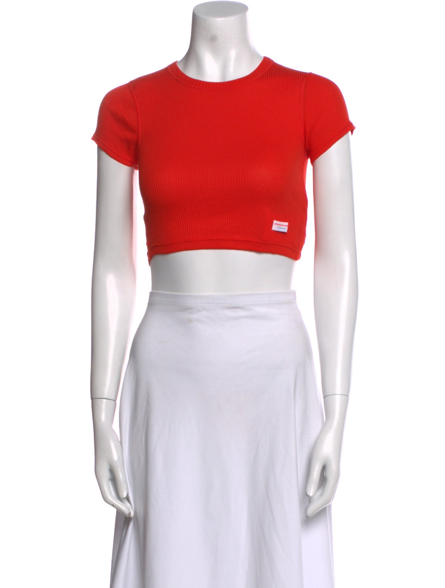 Alexander Wang Crew Neck Short Sleeve Crop Top w/ Tags