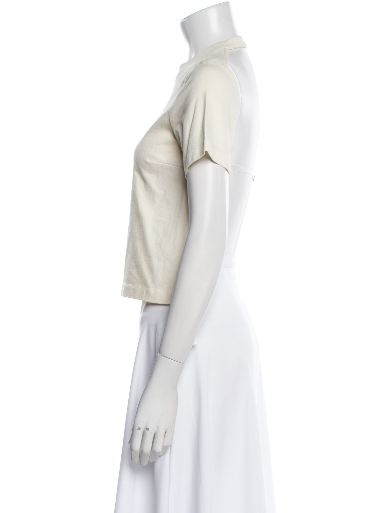 Alexander Wang Crew Neck Short Sleeve Crop Top