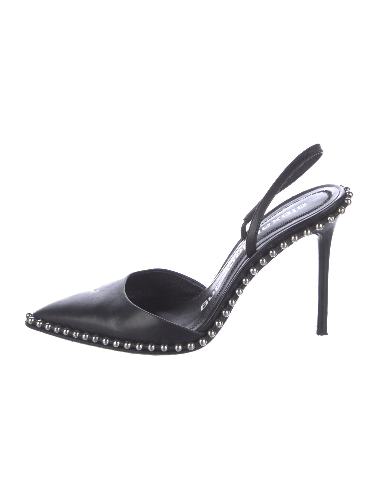 Alexander Wang Leather Studded Accents Slingback Pumps