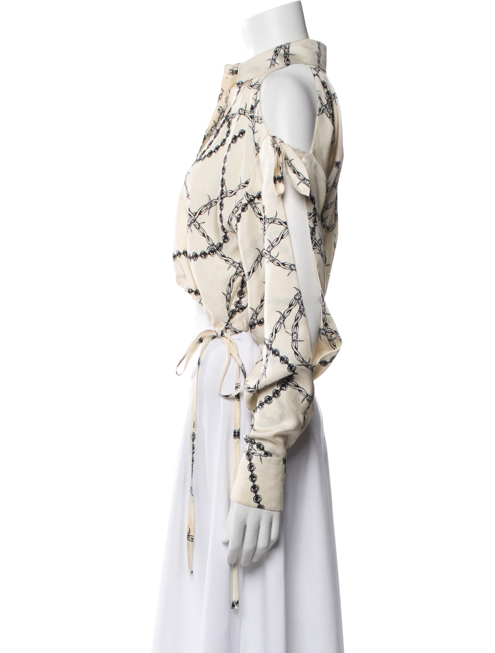 Alexander Wang Silk Printed Crop Top