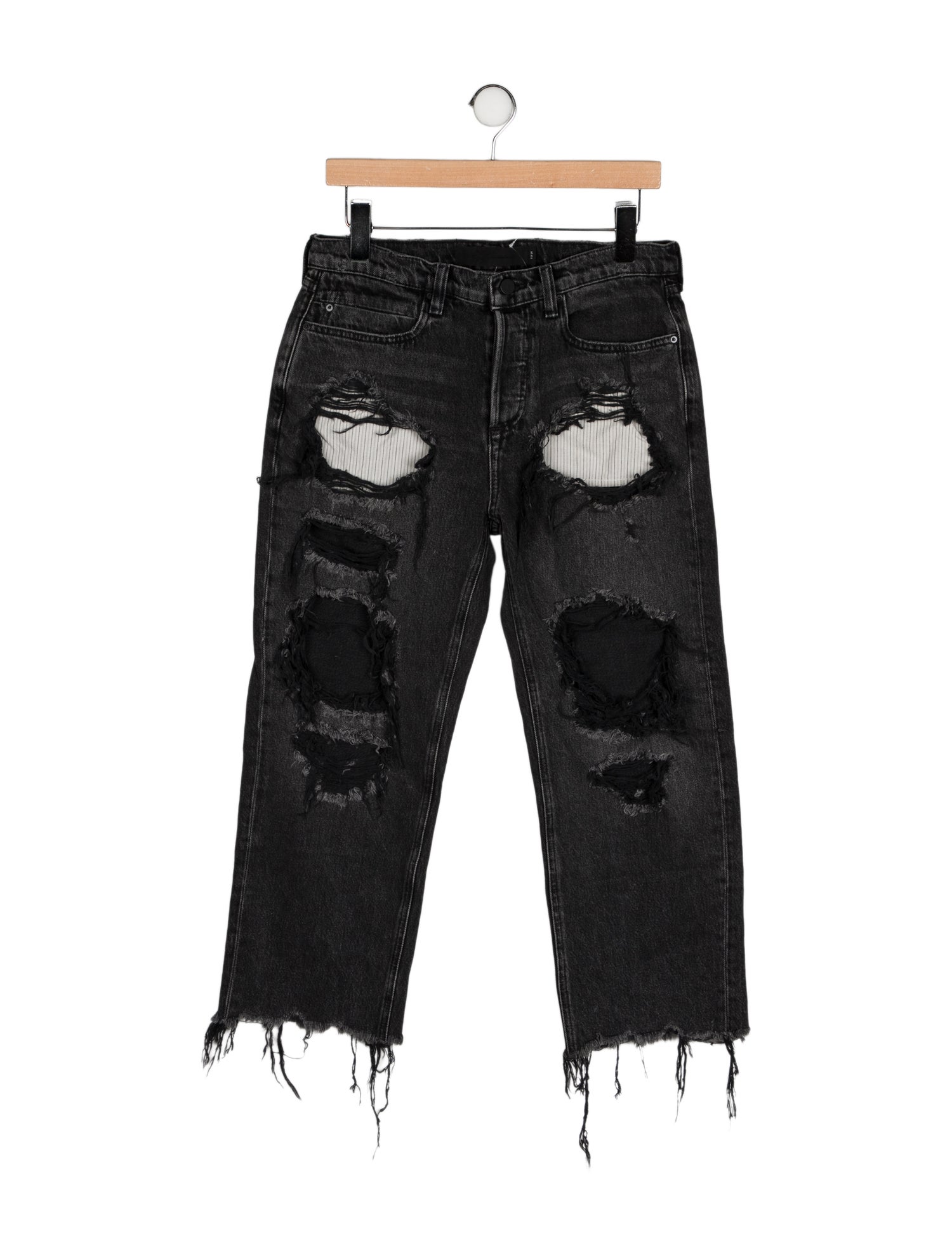 Denim x Alexander Wang Mid-Rise Straight Leg Jeans