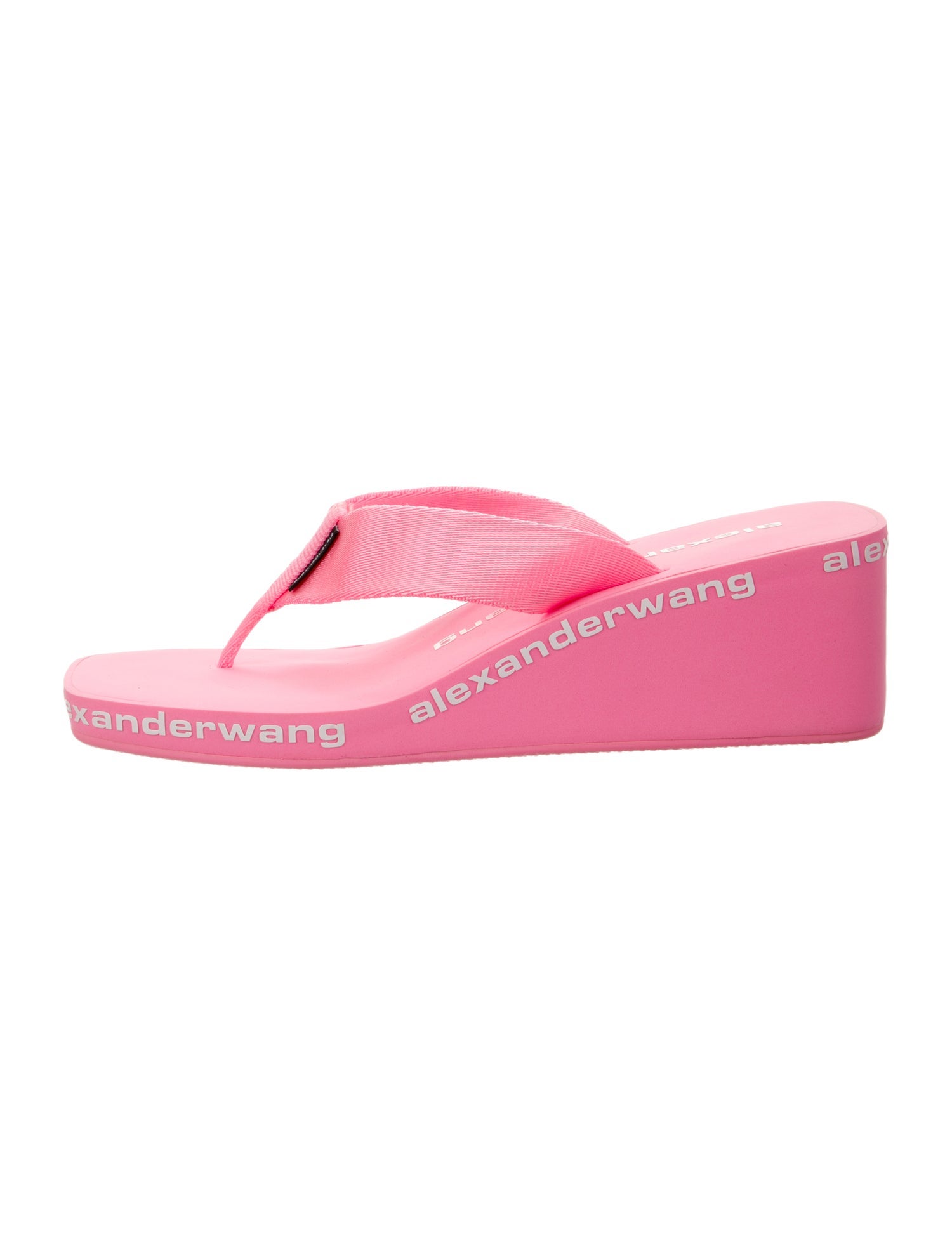 Alexander Wang Nylon Graphic Print Flip Flops