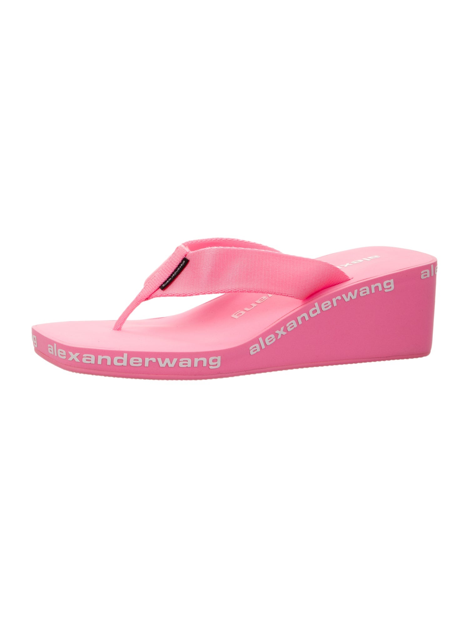 Alexander Wang Nylon Graphic Print Flip Flops
