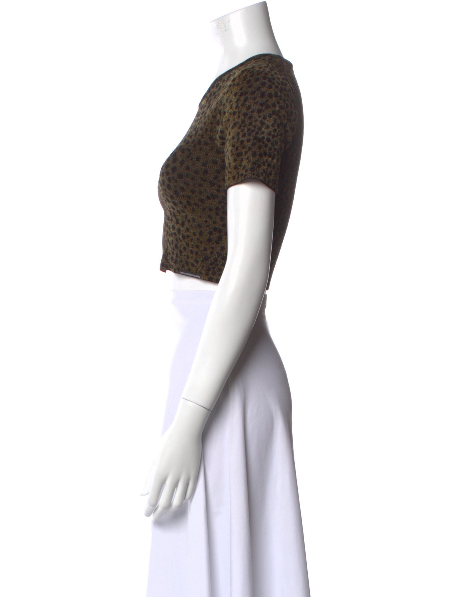 Alexander Wang Crew Neck Short Sleeve Crop Top