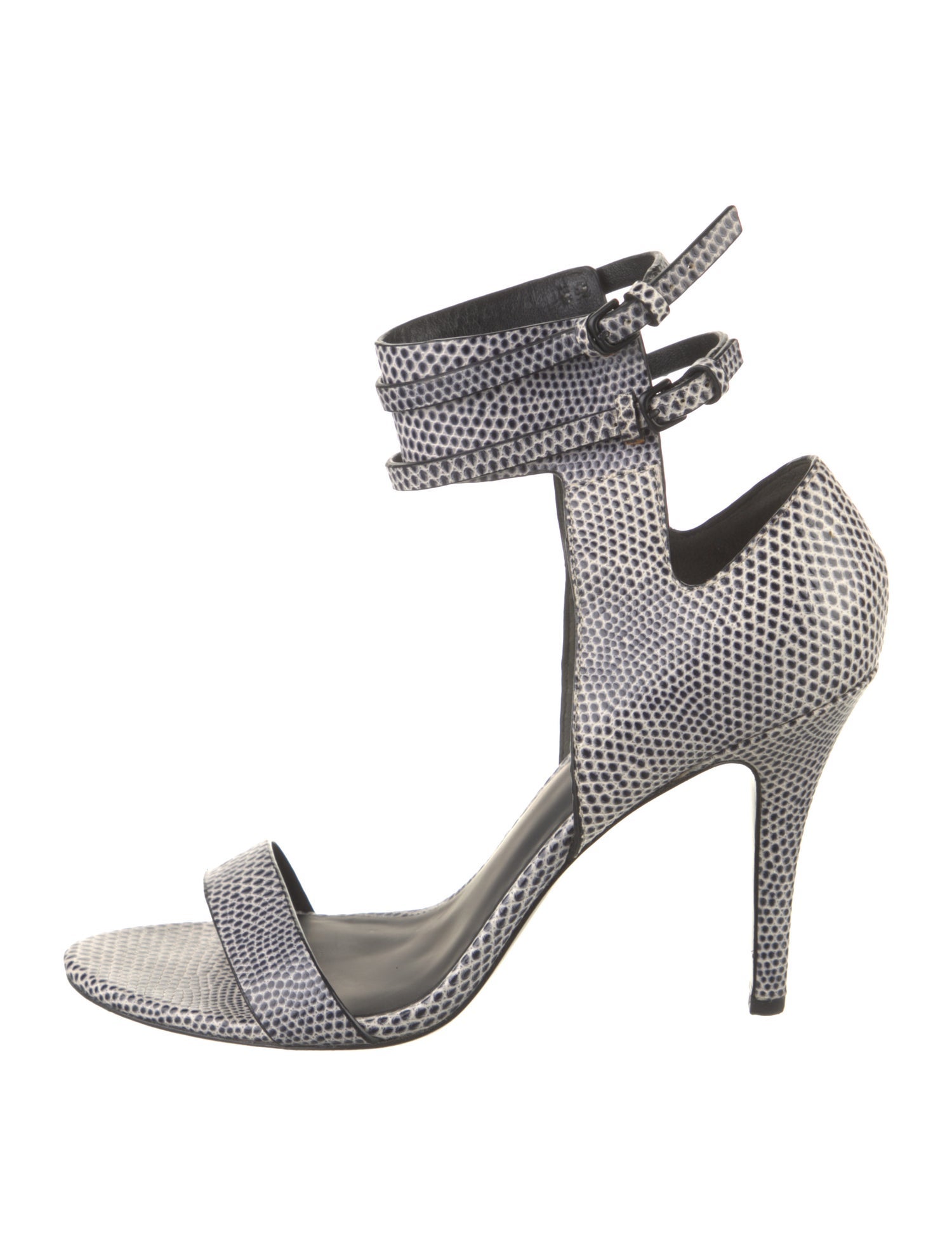 Alexander Wang Leather Animal Print Sandals