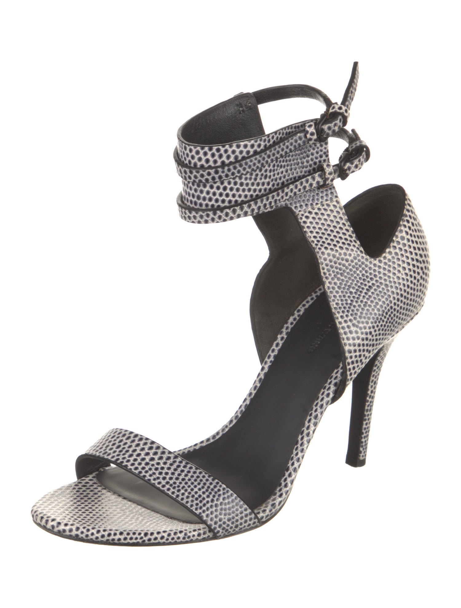 Alexander Wang Leather Animal Print Sandals