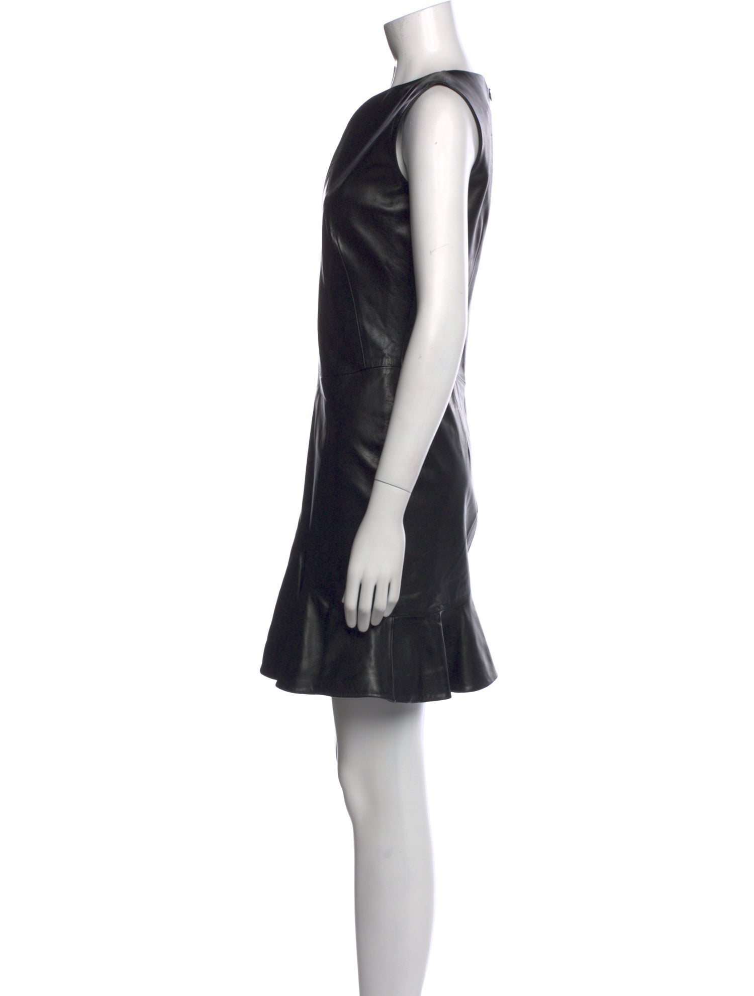 Alexander McQueen Leather Mini Dress