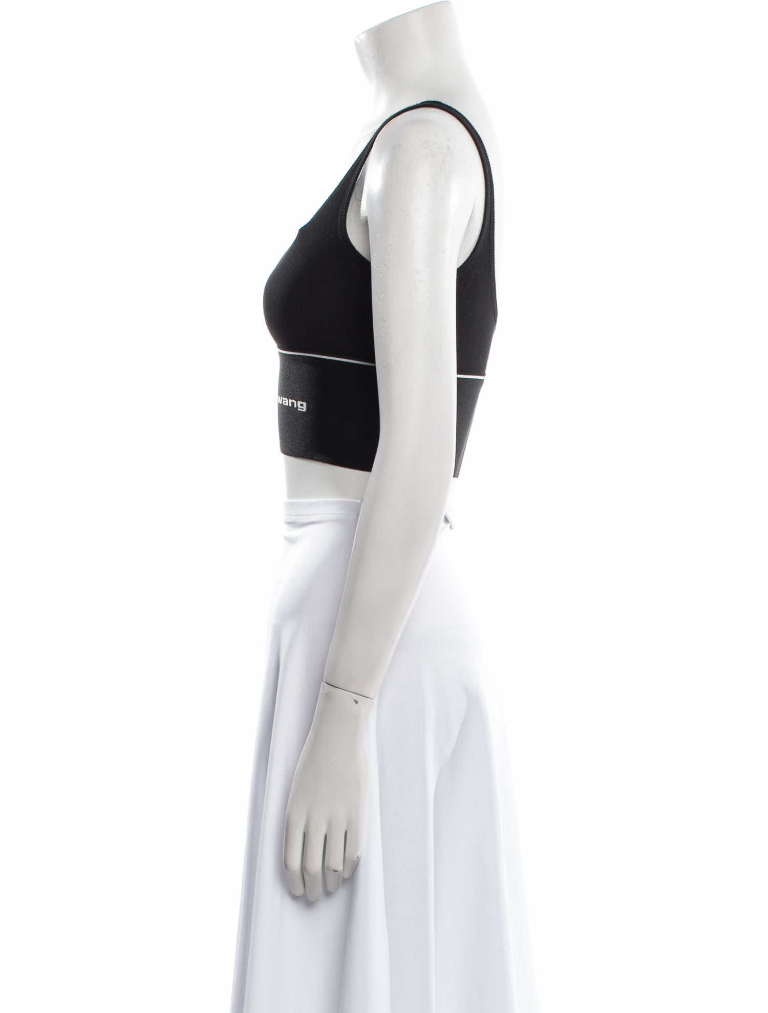 Alexander Wang Scoop Neck Sleeveless Crop Top