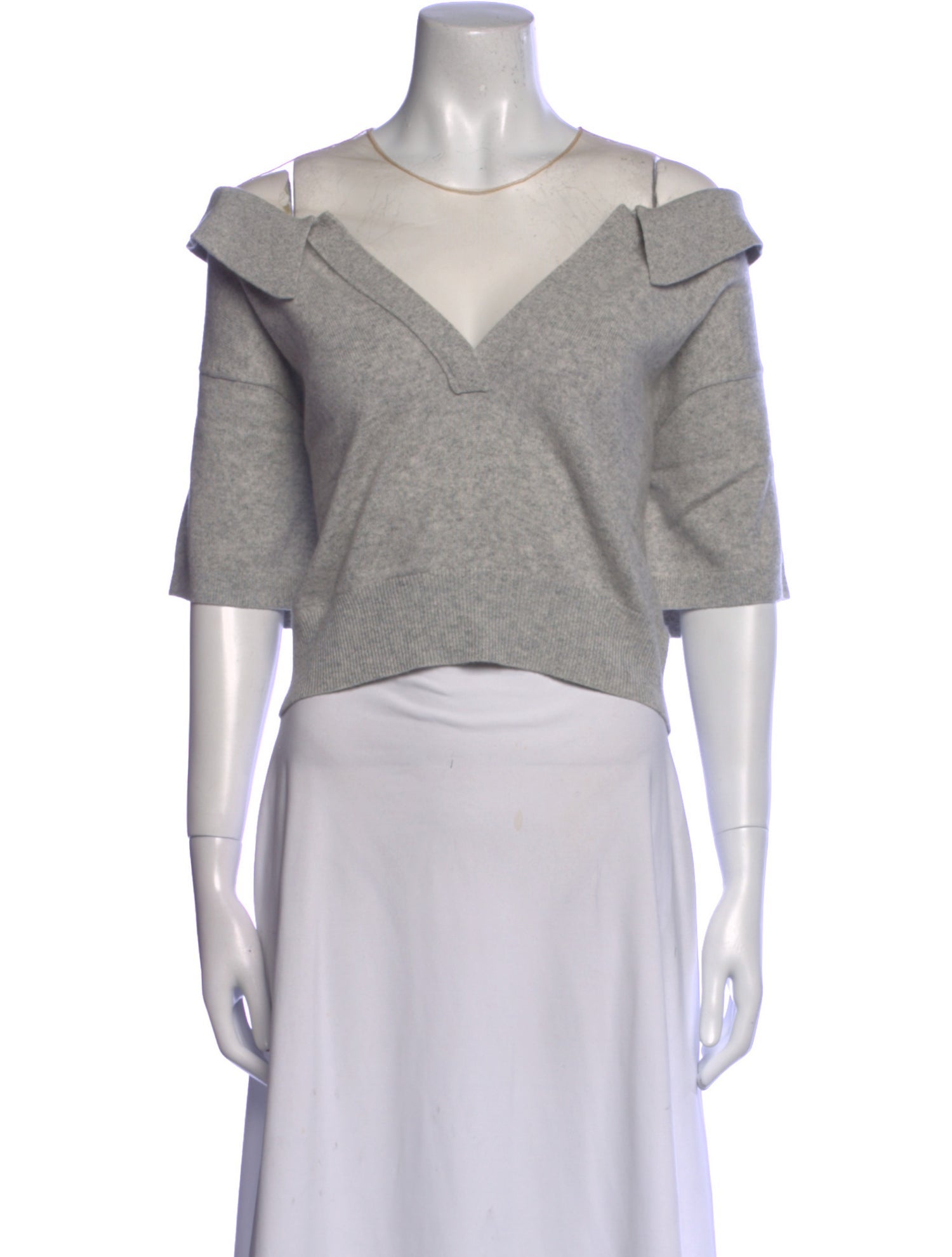 Alexander Wang Wool Crew Neck Crop Top