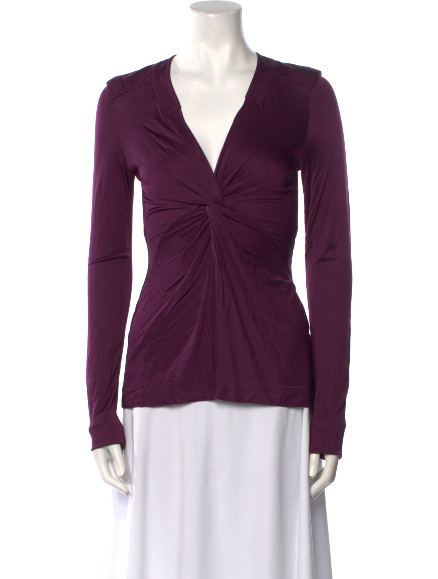 Alexander Wang V-Neck Long Sleeve Blouse